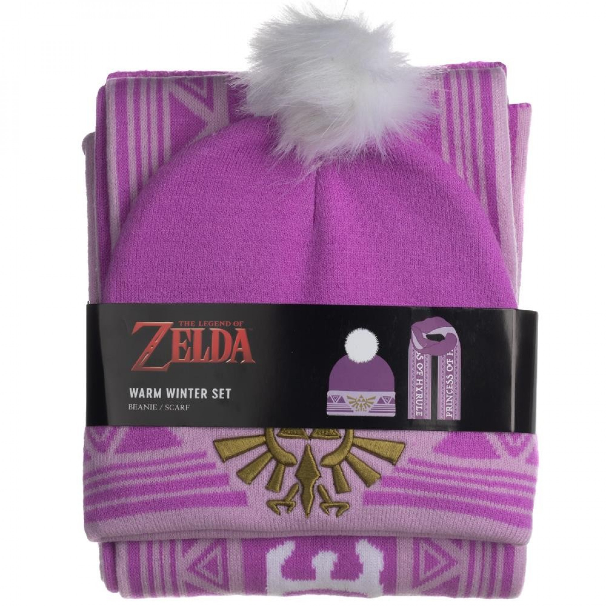 Zelda Twilight Princess Nintendo Symbol 2-Piece Beanie and Scarf Set