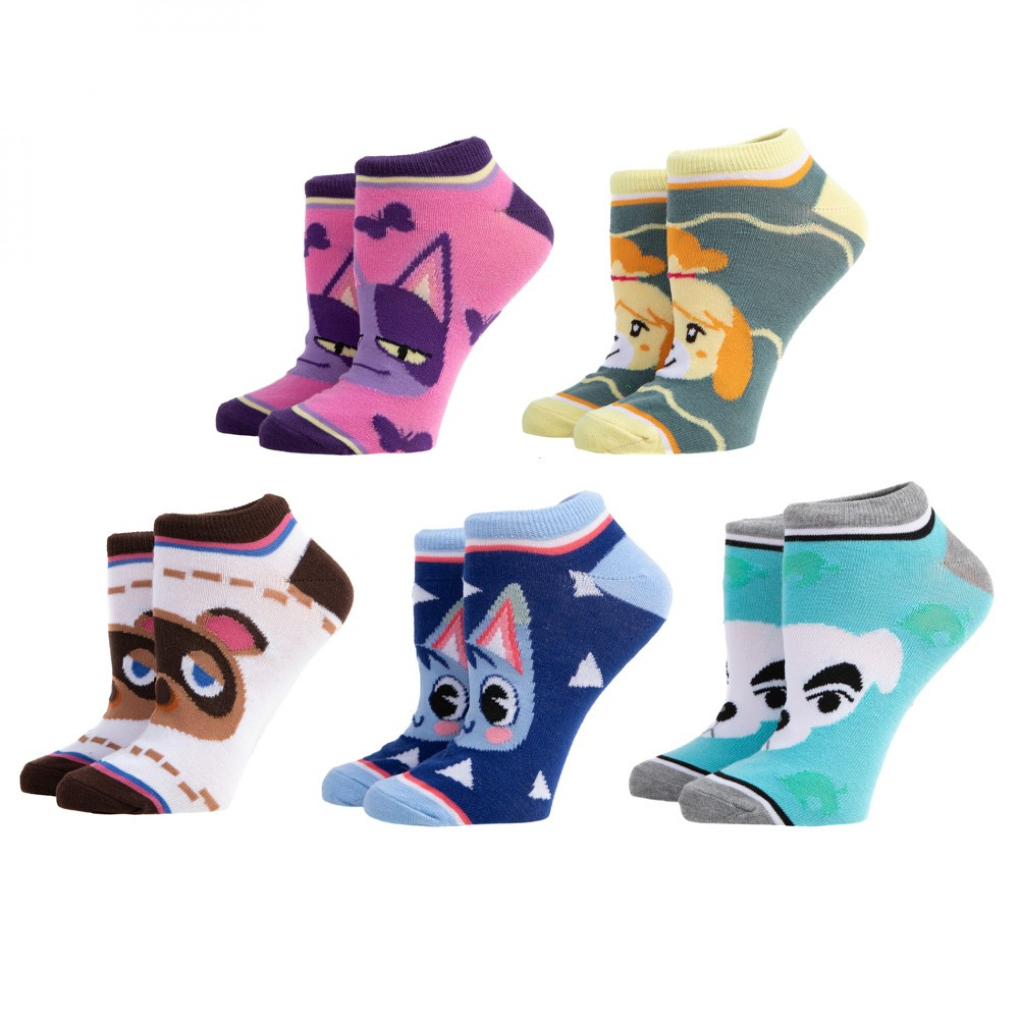 Animal Crossing 5-Pair Pack of Ankle Socks