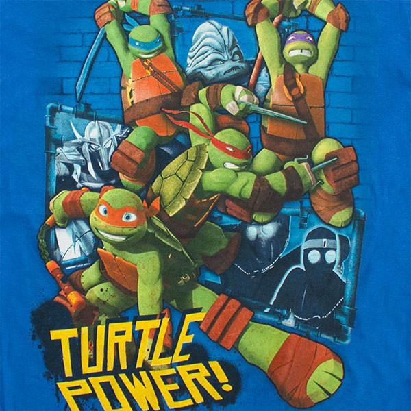 TMNT "Turtle Power" Boys 8-20 Shirt - Royal Blue