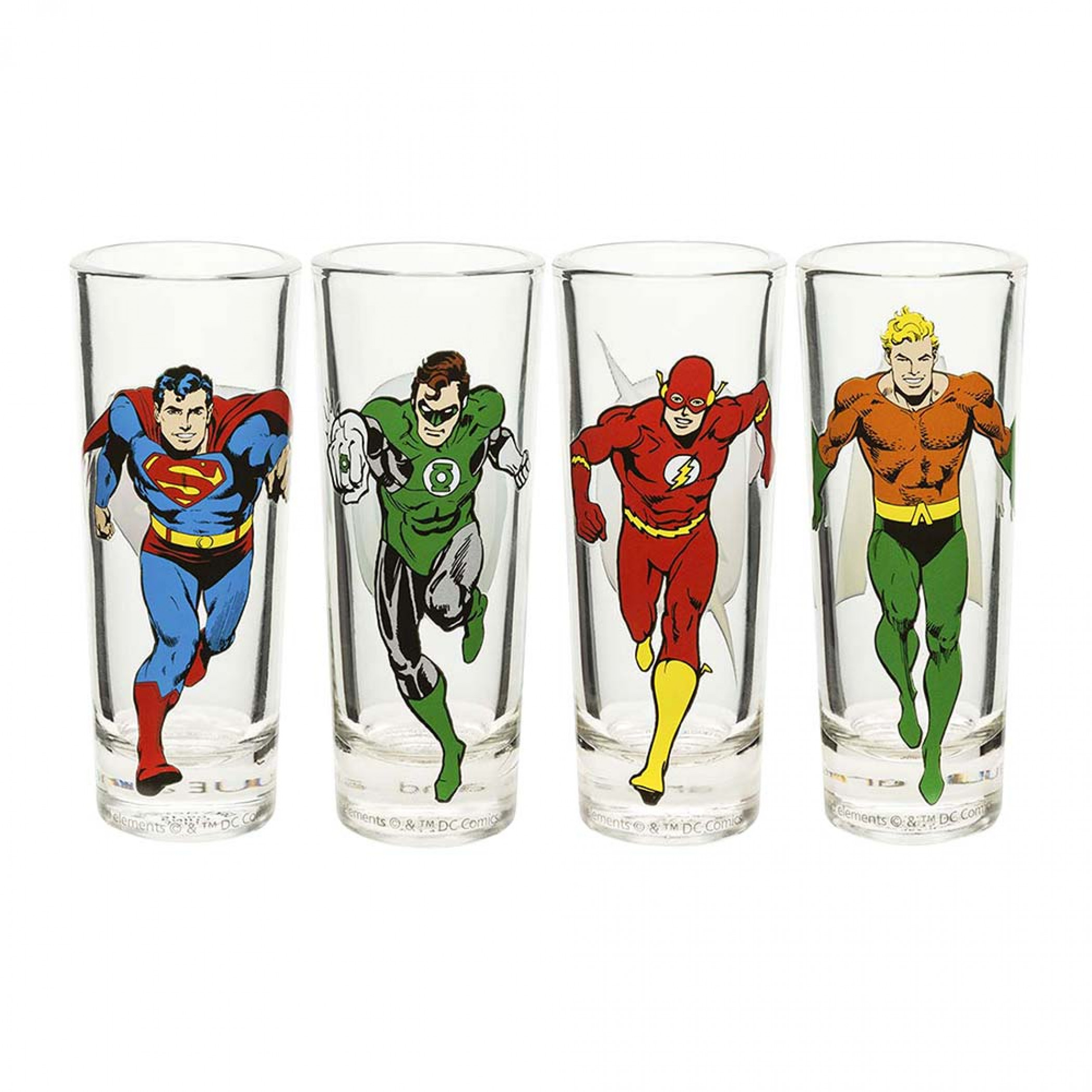 Justice League 4 Pack Shot Glasses