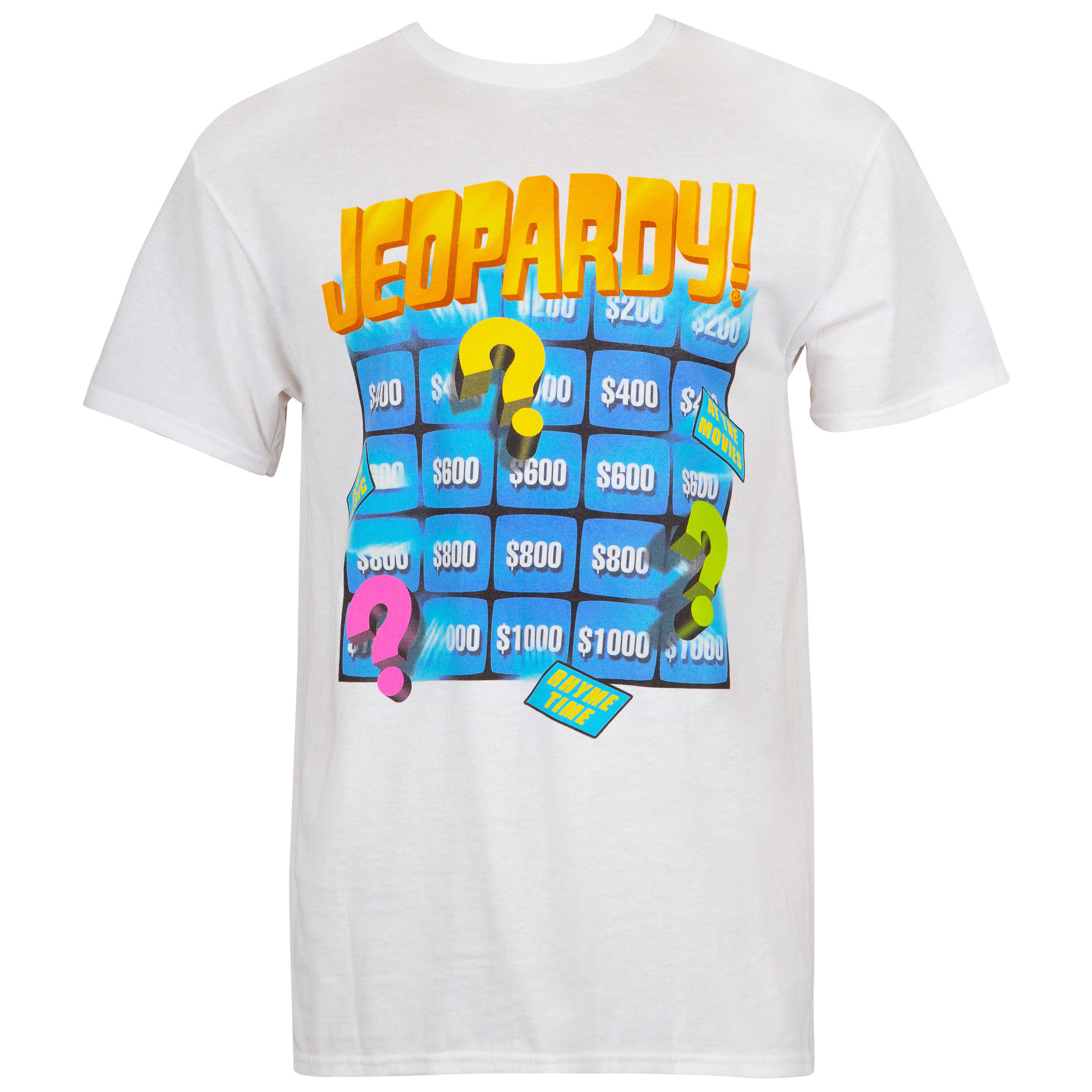 Jeopardy Board White Men's Tee Shirt