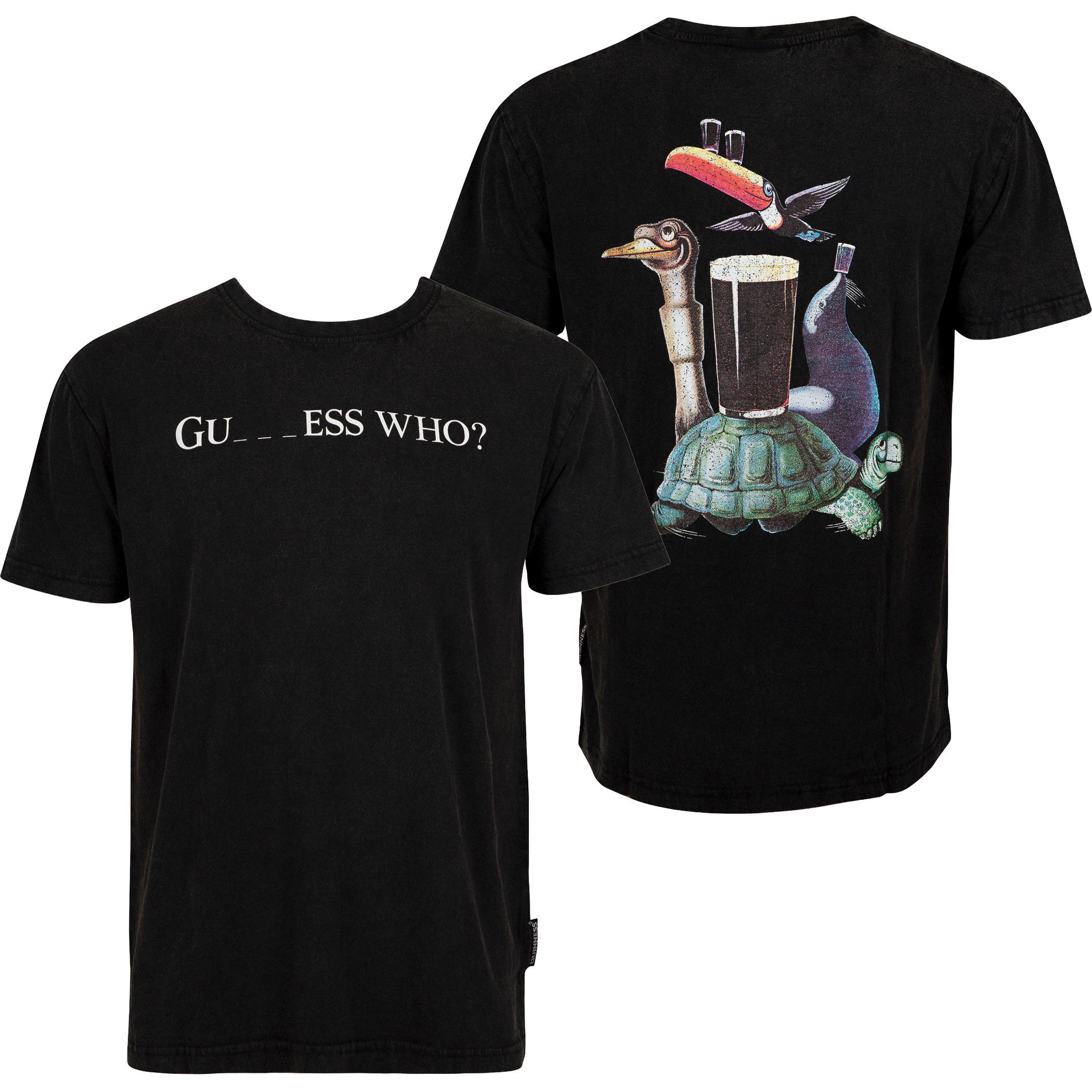 Guinness Guess Who? Black Tee Shirt