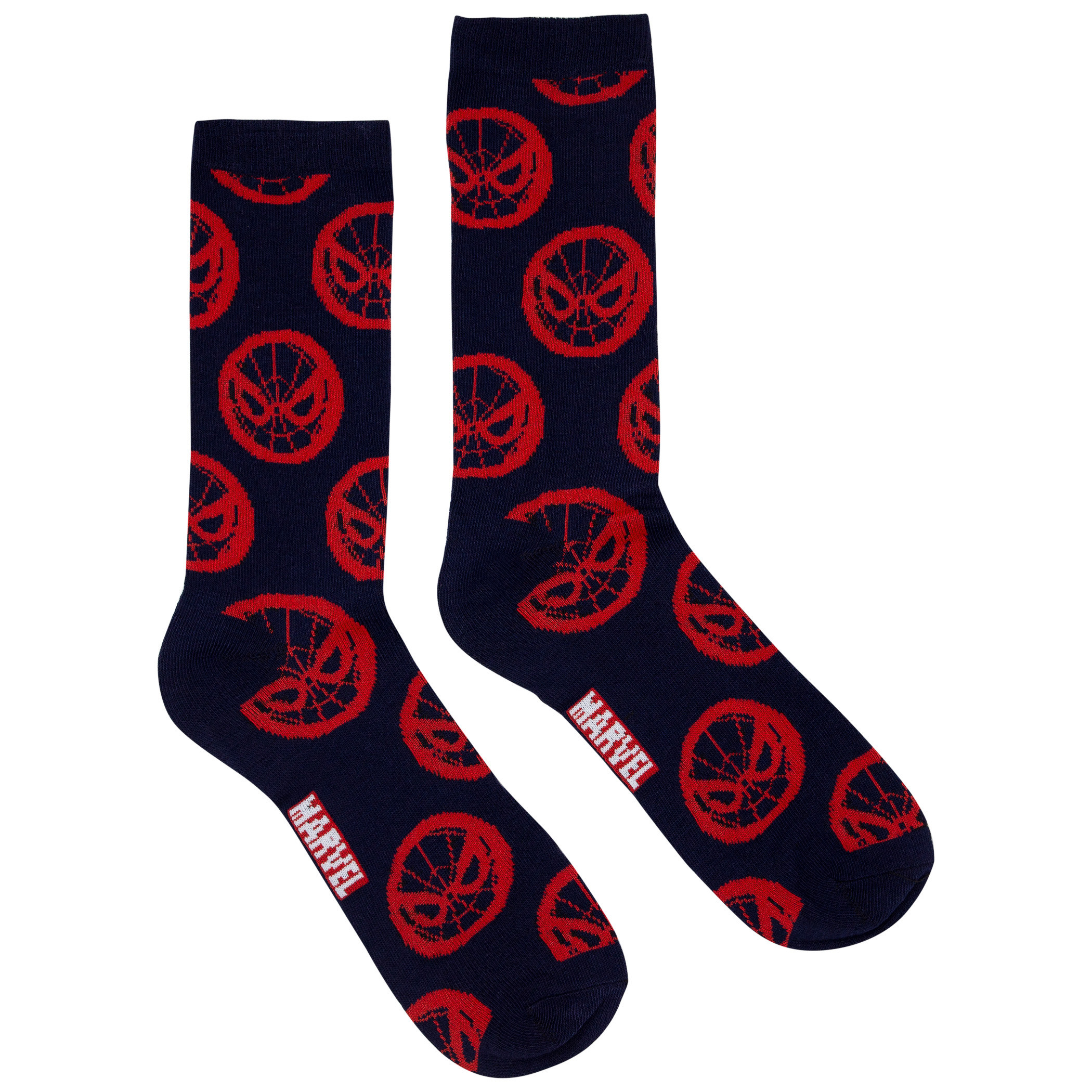 Spider-Man Swinging Black and Red Socks 2-Pair Pack