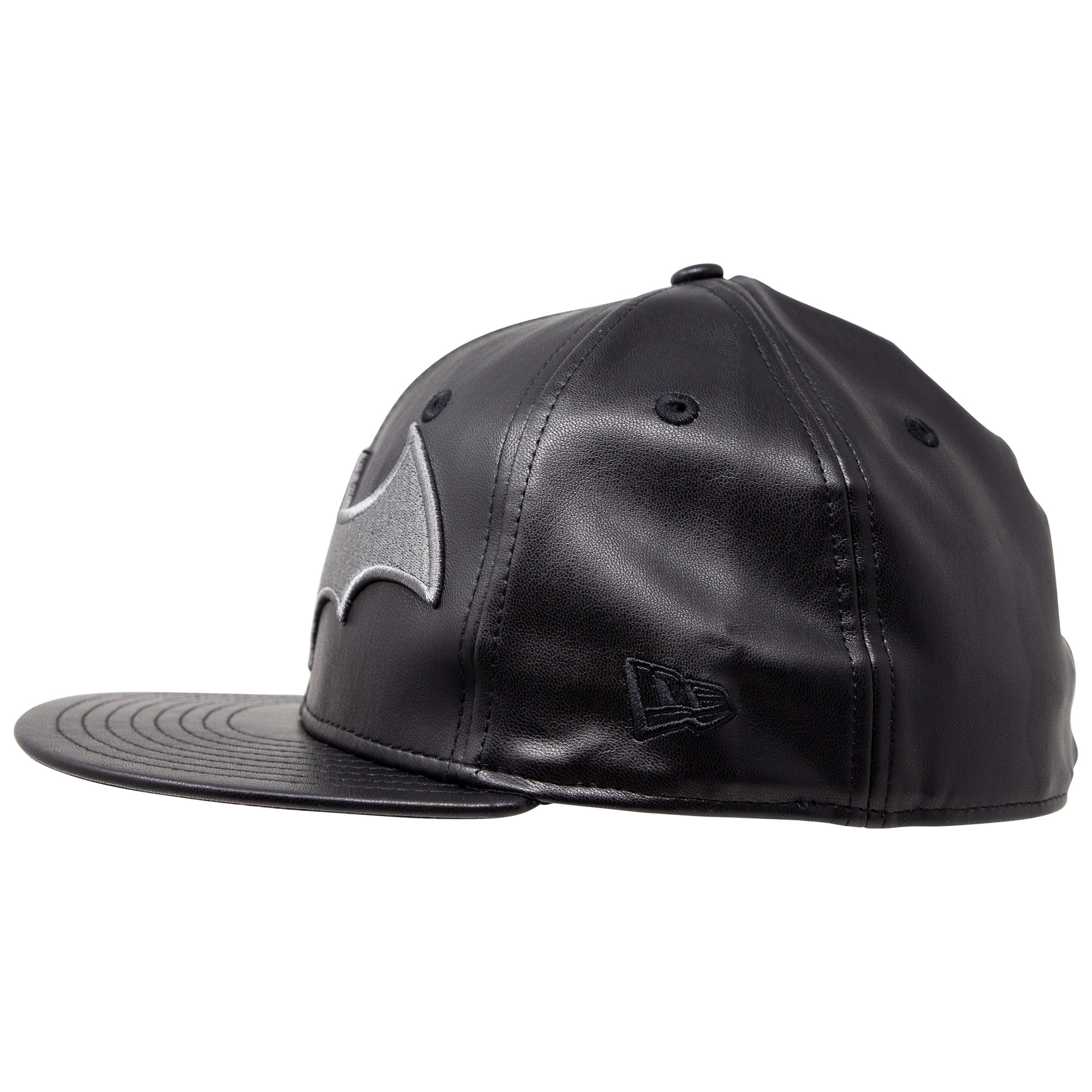Batman Black Leather New Era 59Fifty Fitted Hat