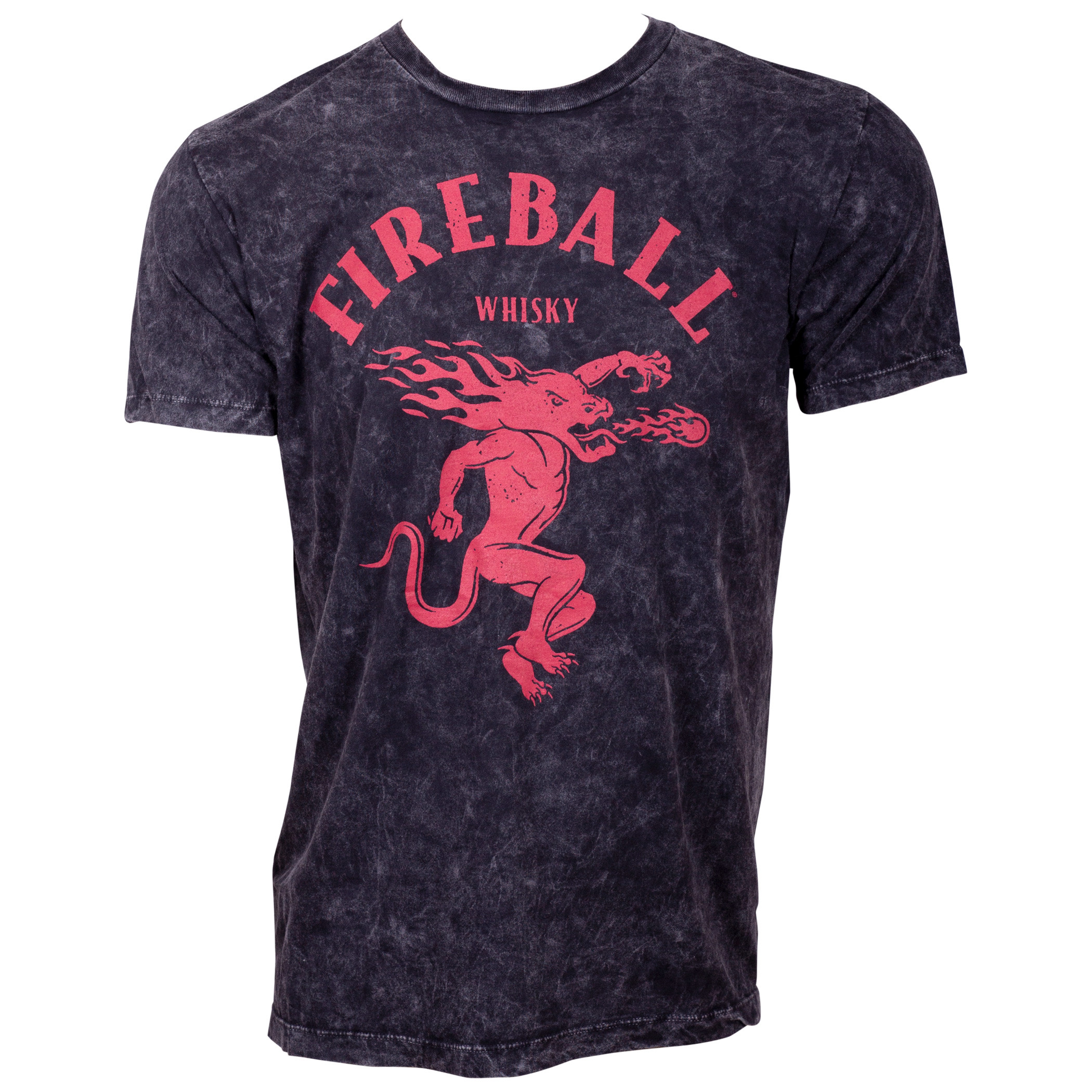Fireball Whiskey Men's Black Wash T-Shirt