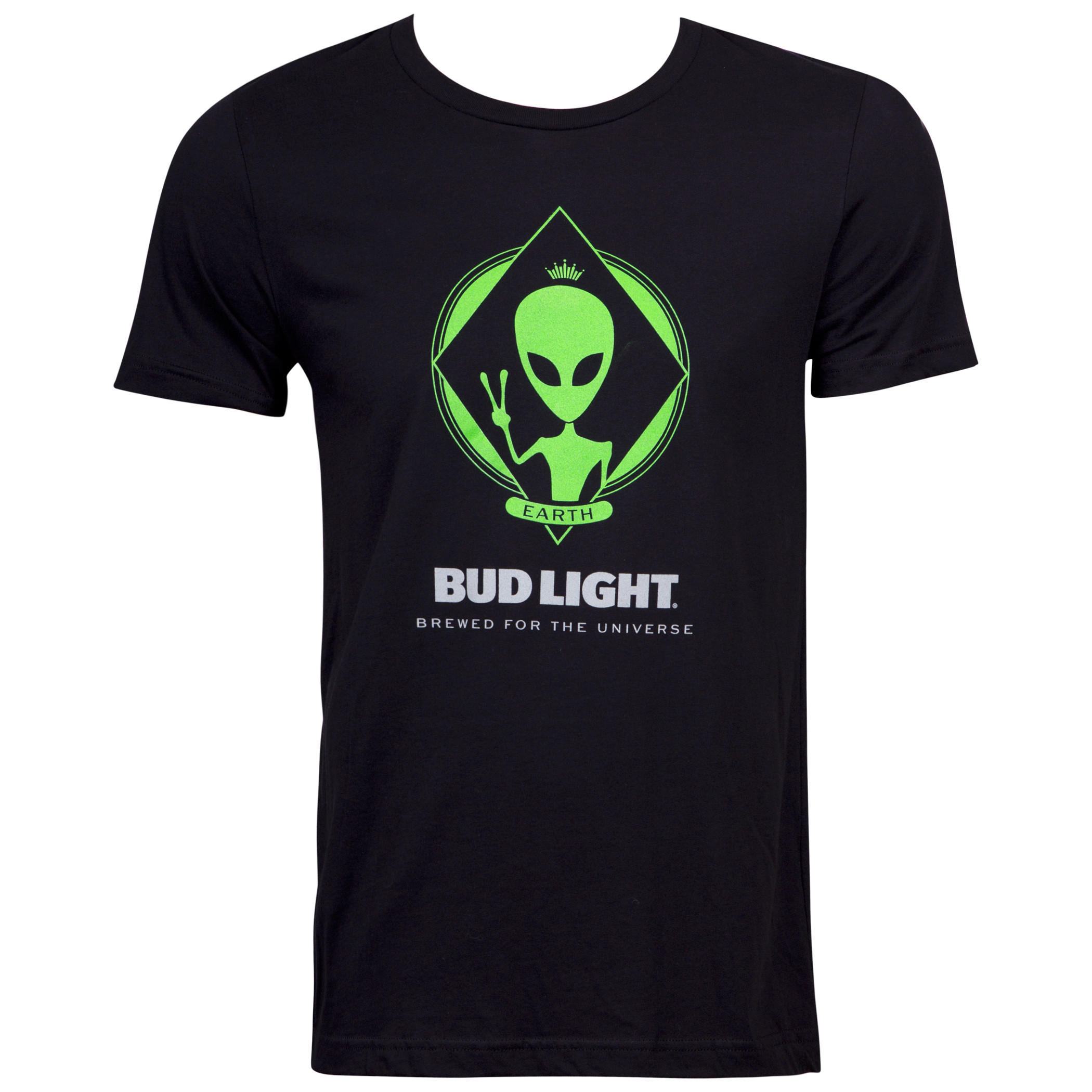 tildele uren Sidelæns Bud Light Alien Men's Black T-Shirt