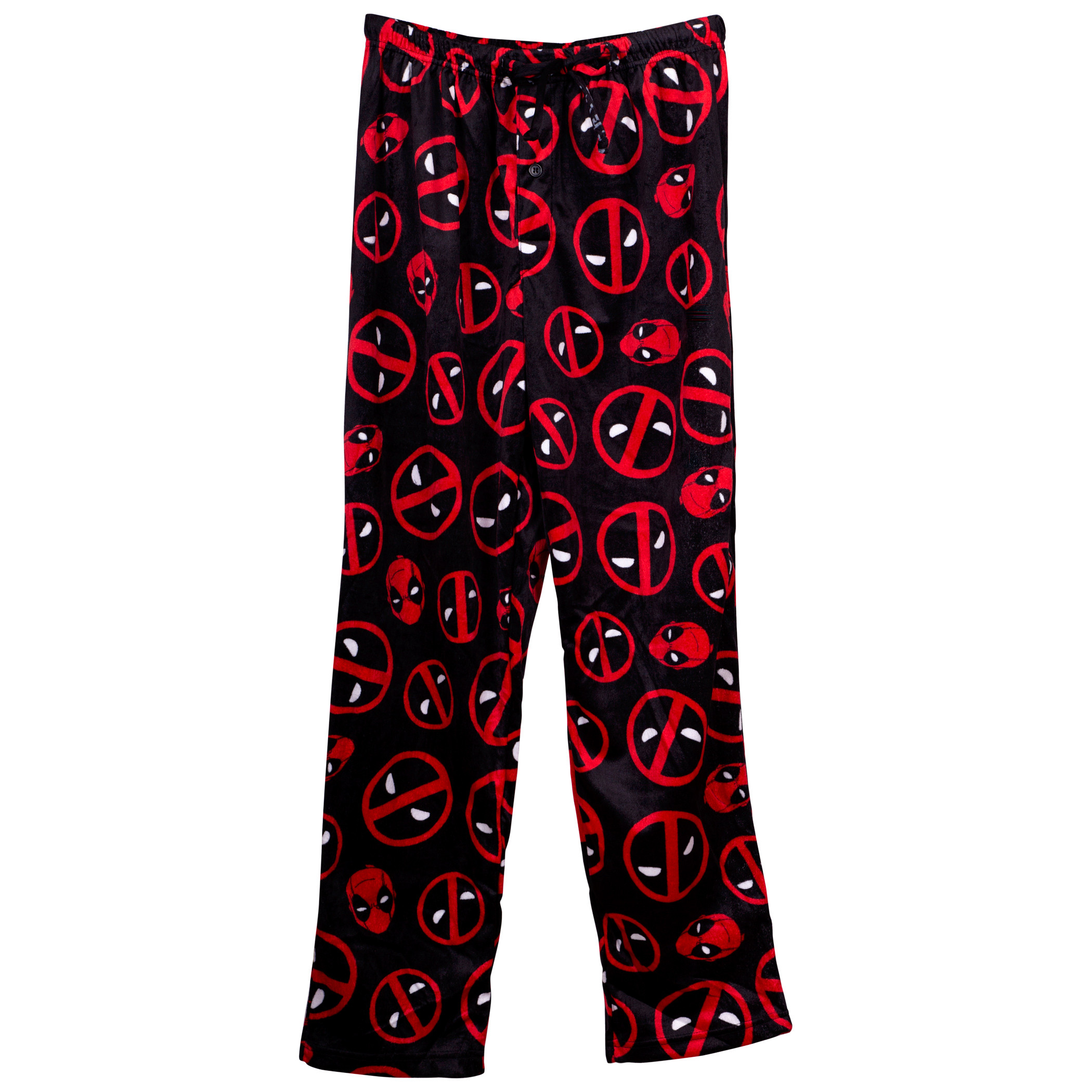 Deadpool Symbols and Head Fleece Sleep Pants