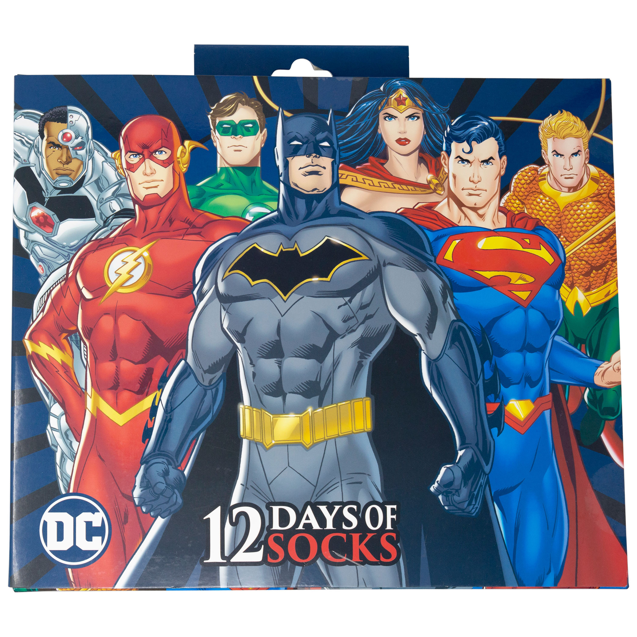 DC Comics boys Assorted Superhero Characters 12 Pair Socks Set