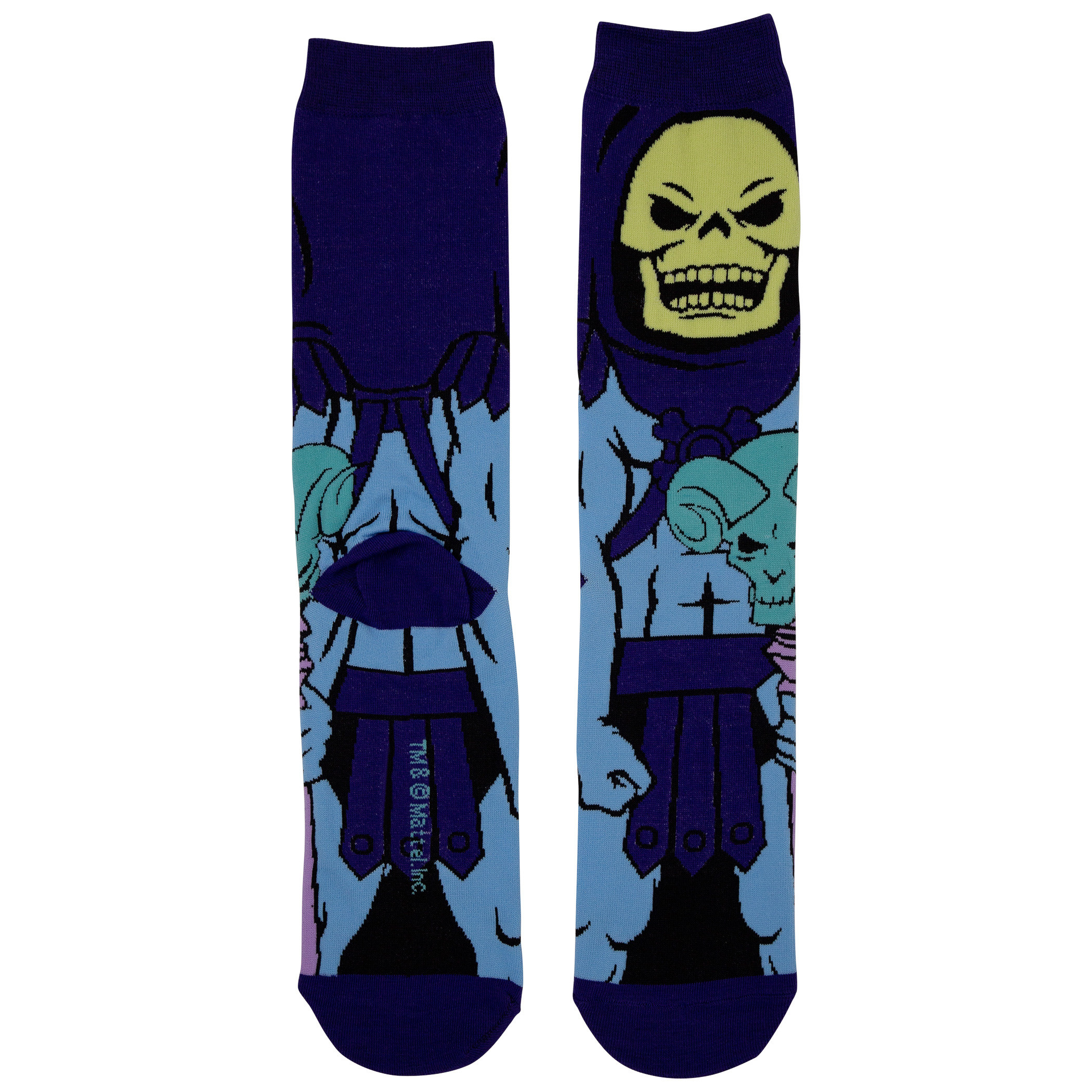 Skeletor 360 Purple Character Crew Socks