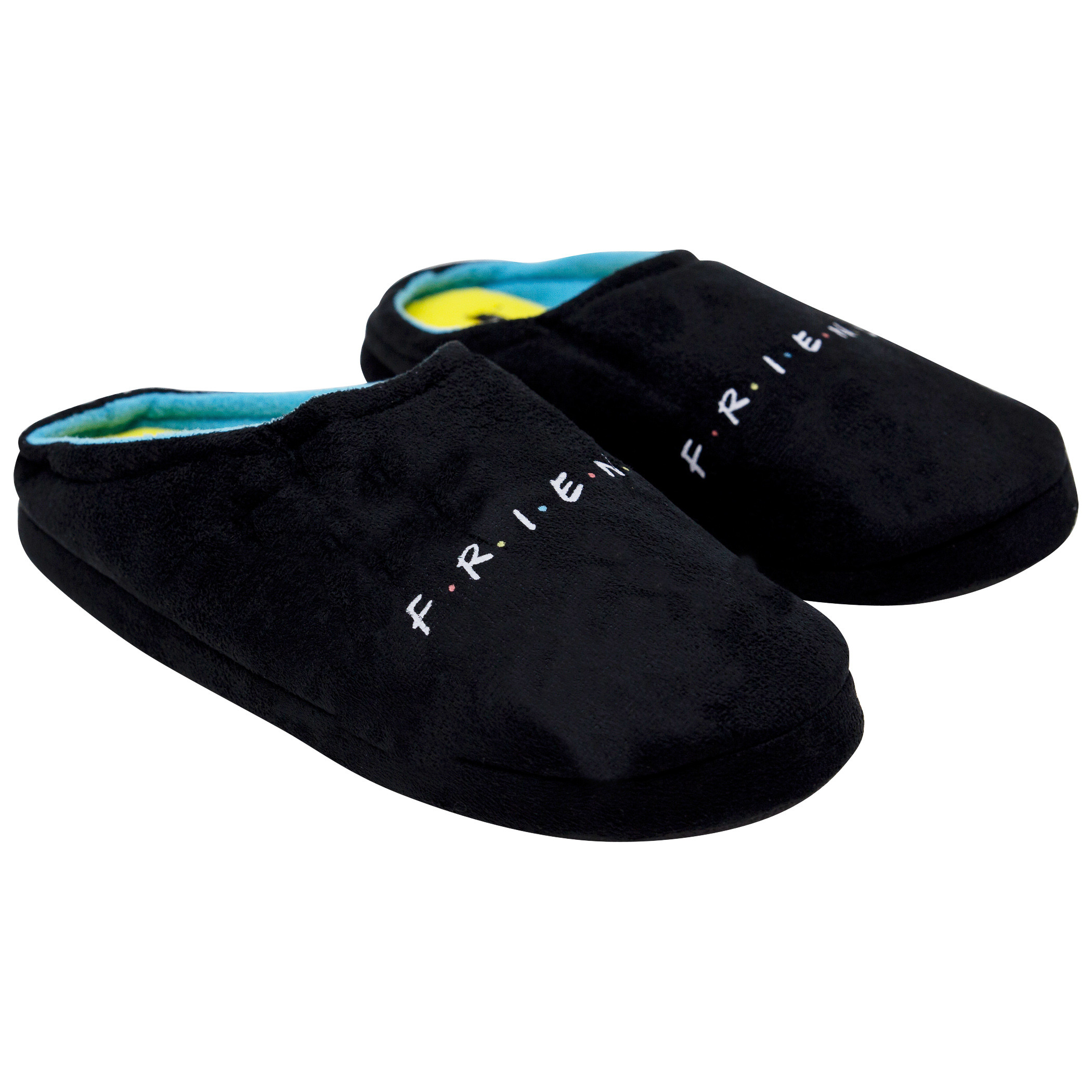 Friends Logo Black And Blue Slippers