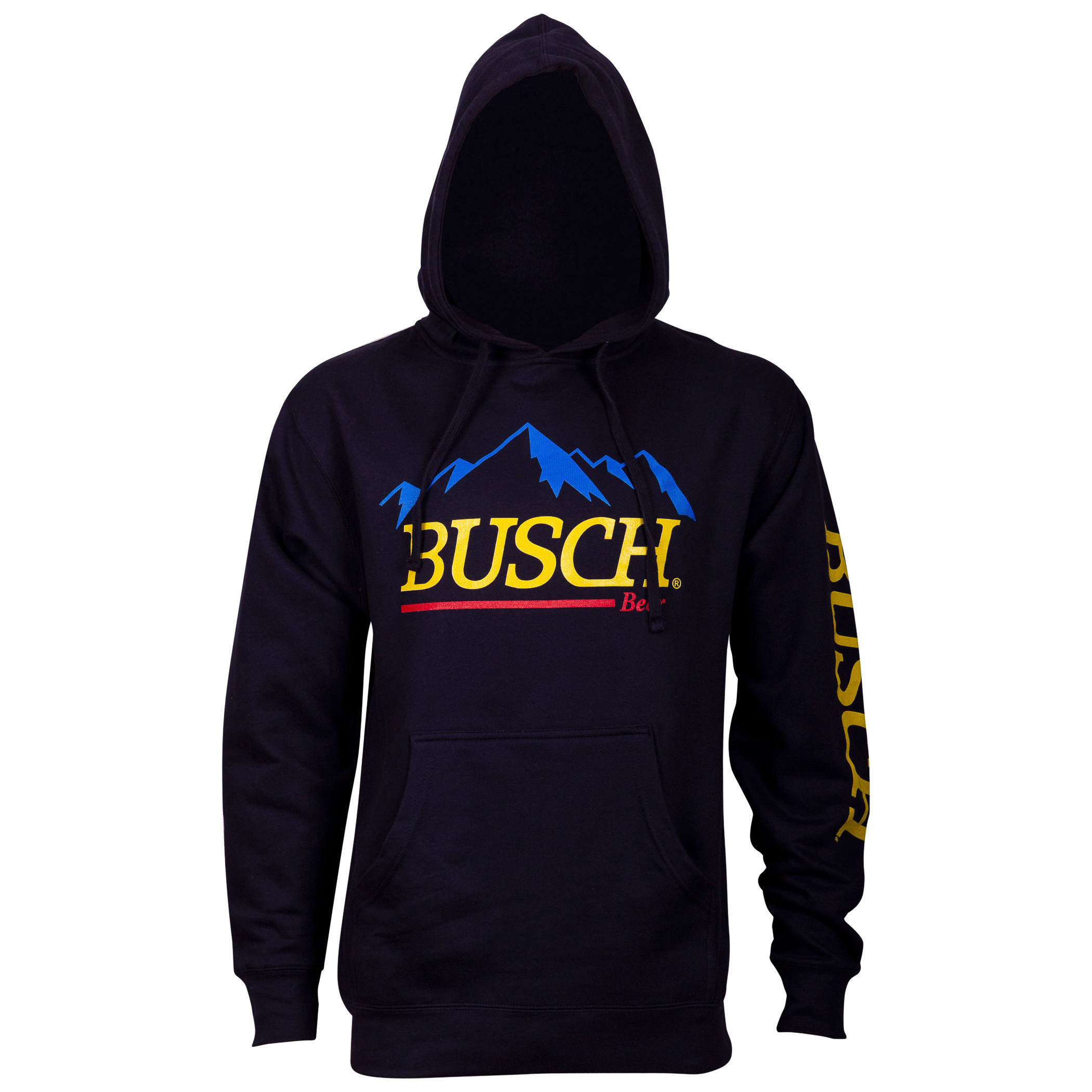 Busch Beer Mountain Logo Men's Blue Hoodie