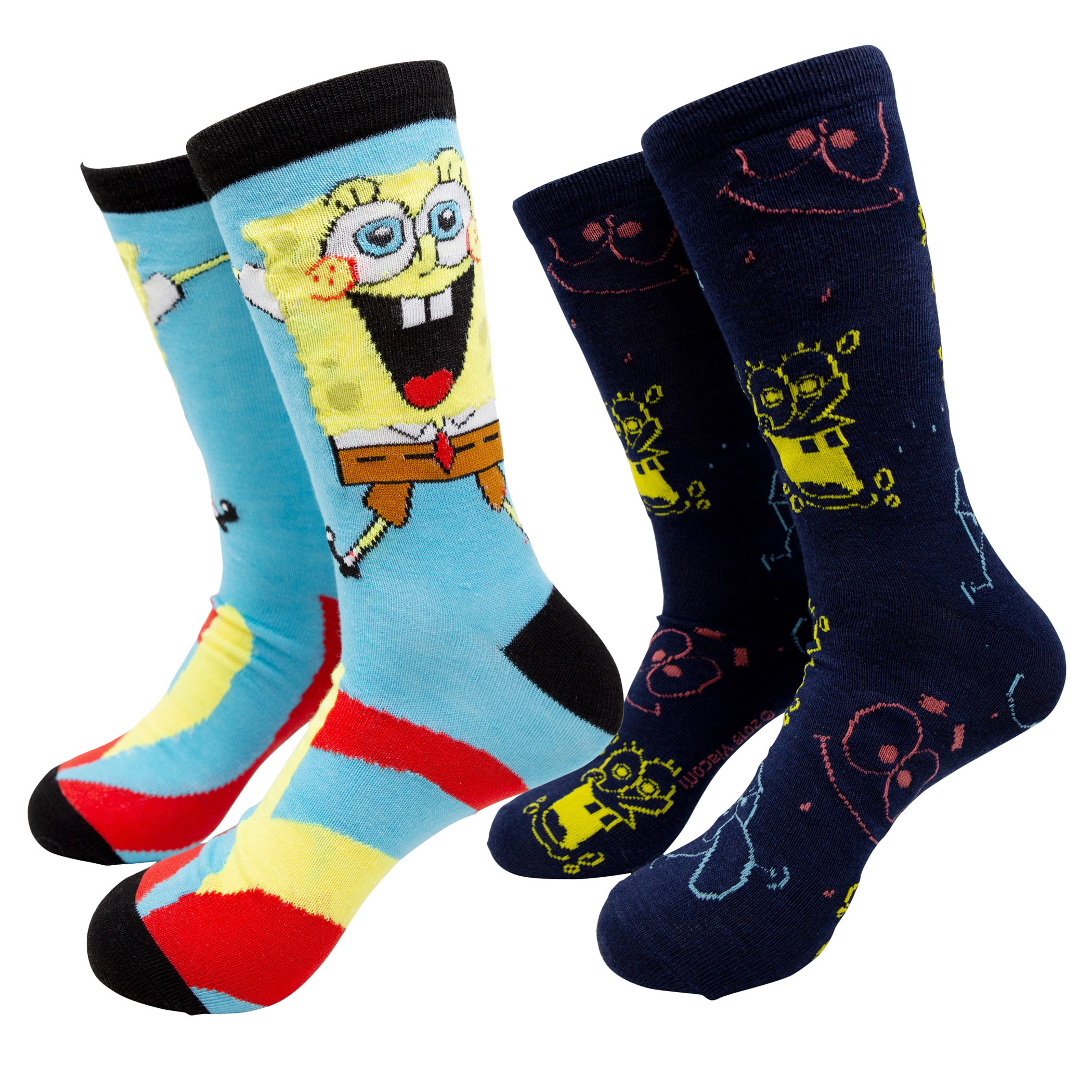 SpongeBob SquarePants 2-Pair Pack Crew Socks