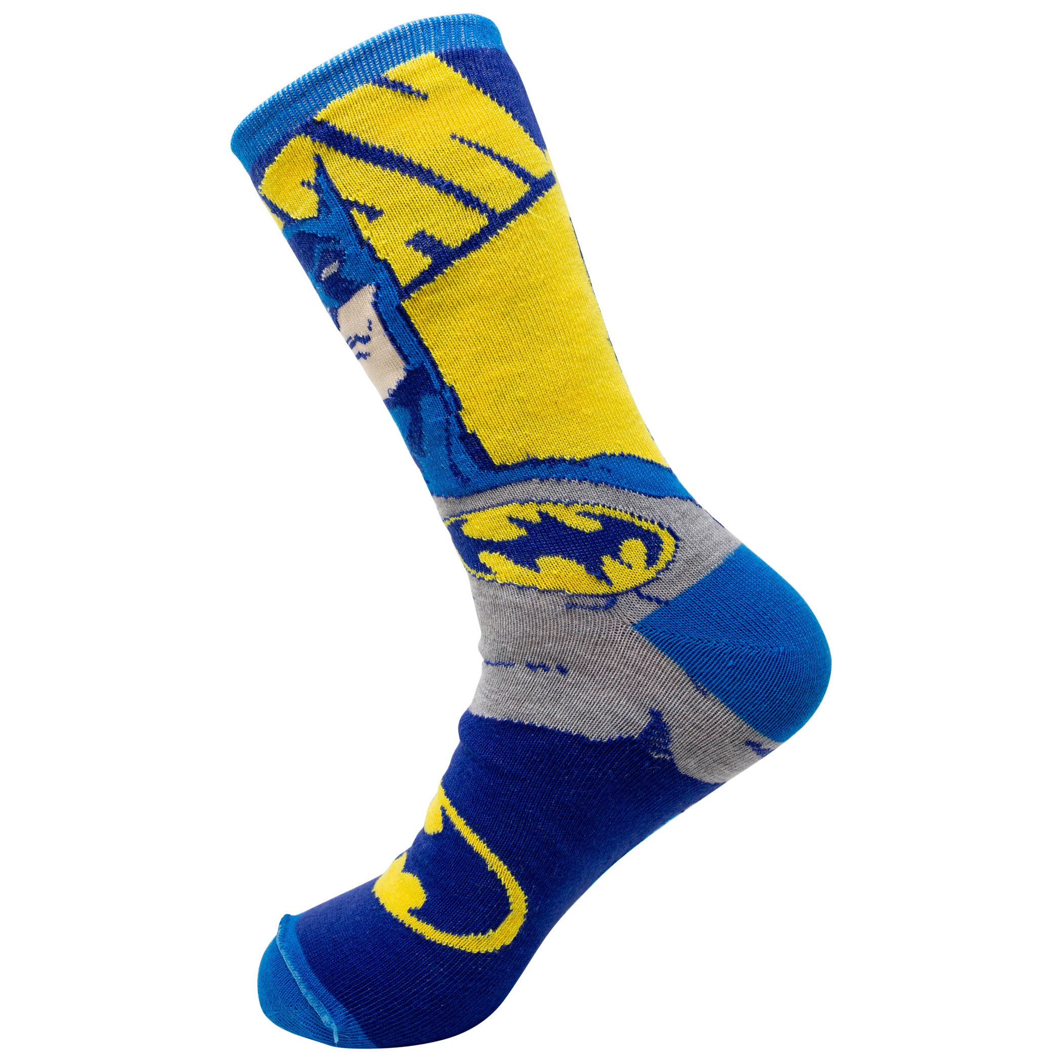 DC Comics Dark Knight Batman/Robin Reversible Crew Socks