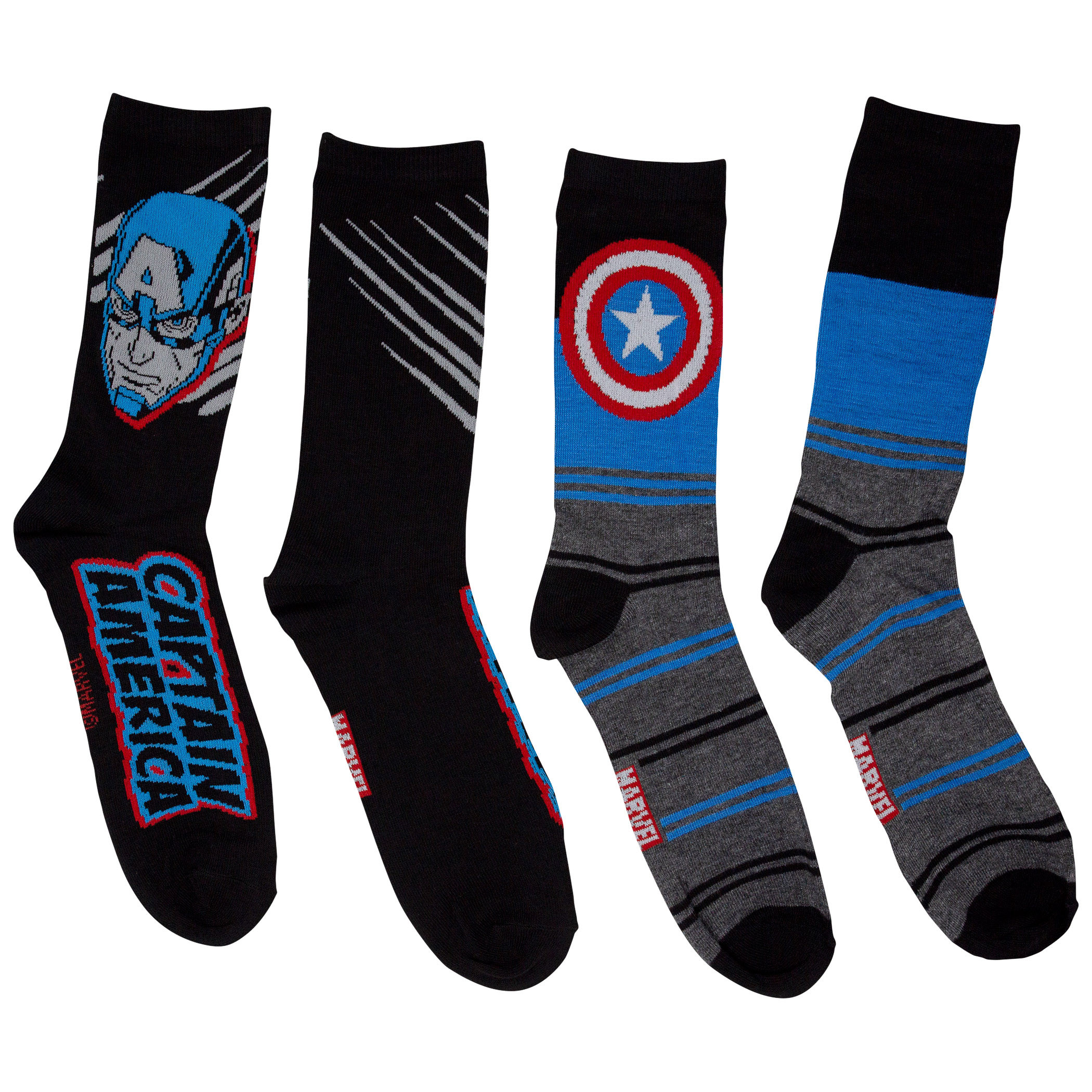 Captain America Shielded 2-Pack Crew Socks