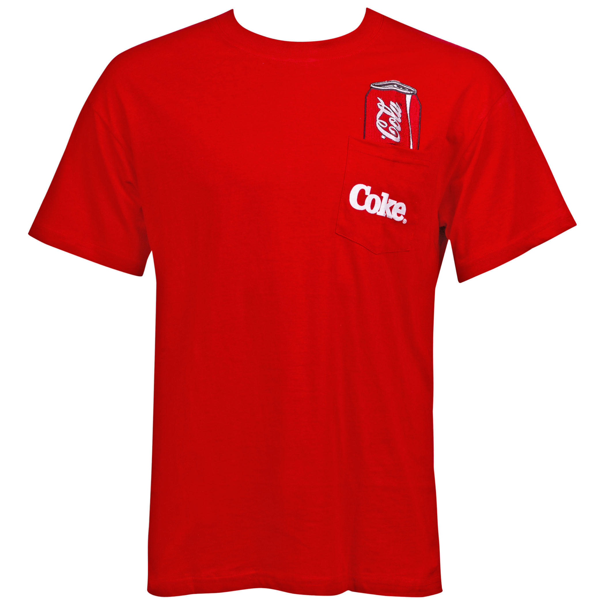 Coca-Cola Men's Red Pocket T-Shirt
