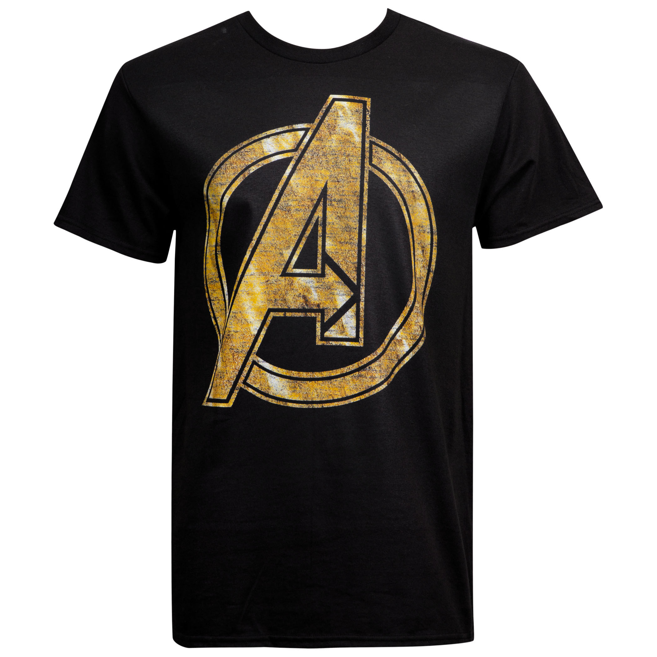 Avengers Gold Distressed Logo Men's T-Shirt
