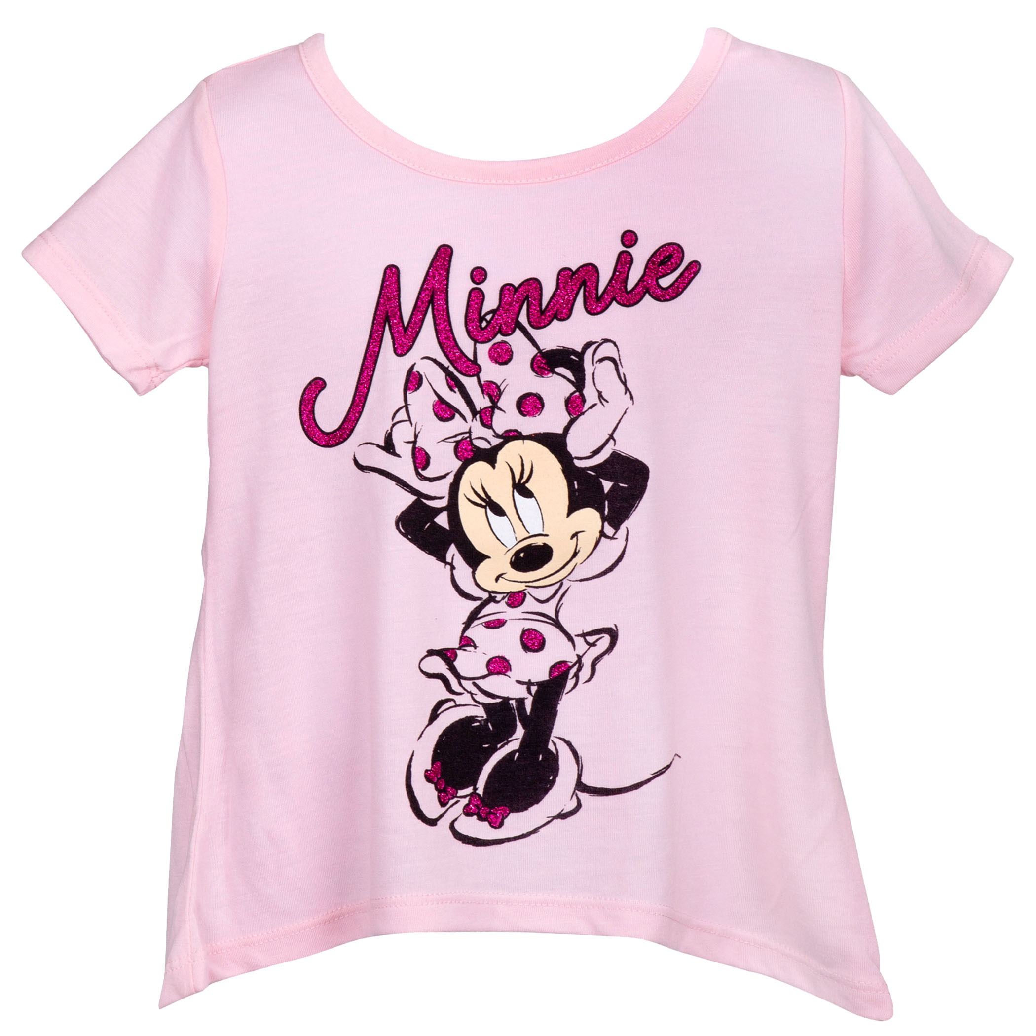 DISNEY Really Cute Fluorescent Pink Minnie Mouse Top NWT 