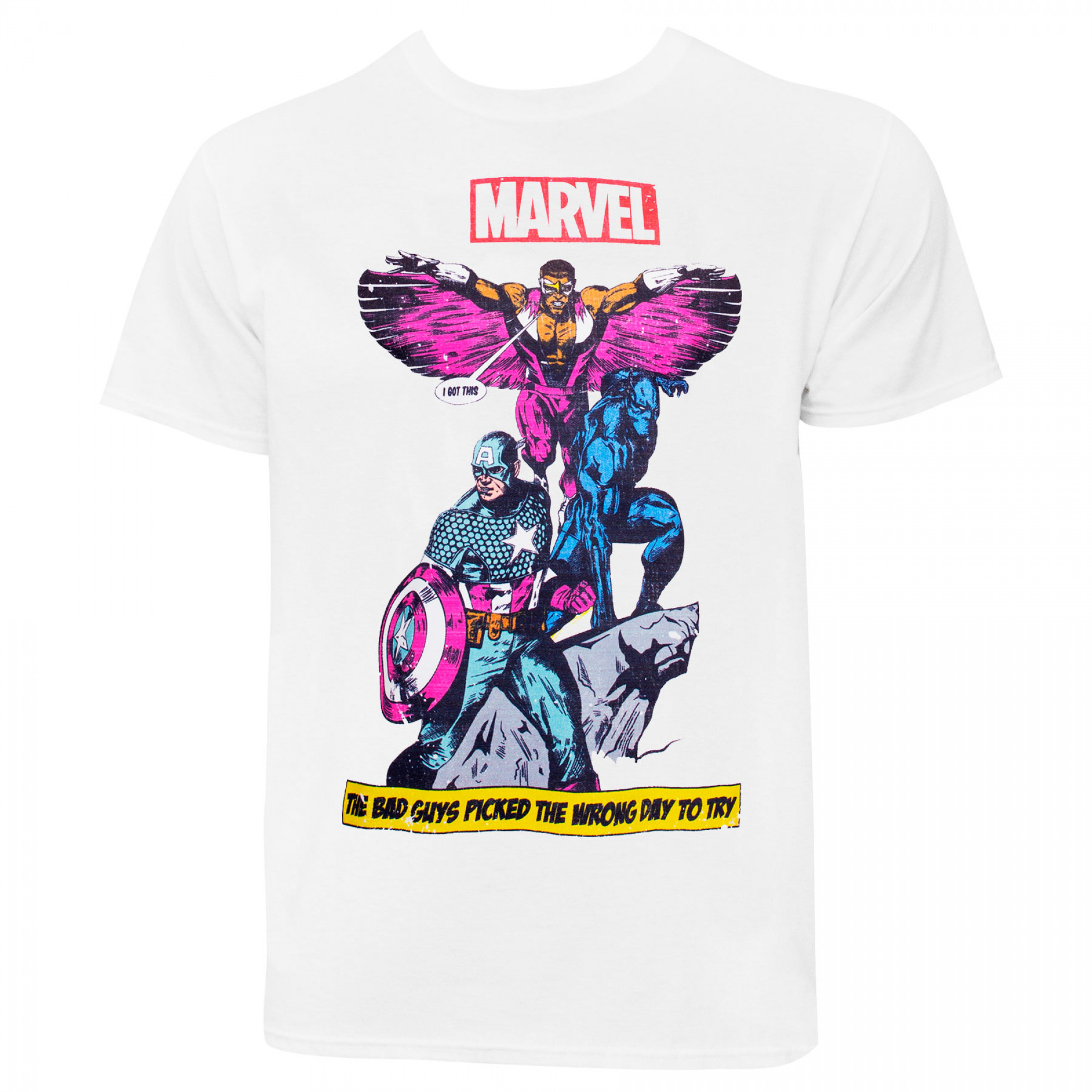 Avengers Cap Falcon Panther T-Shirt