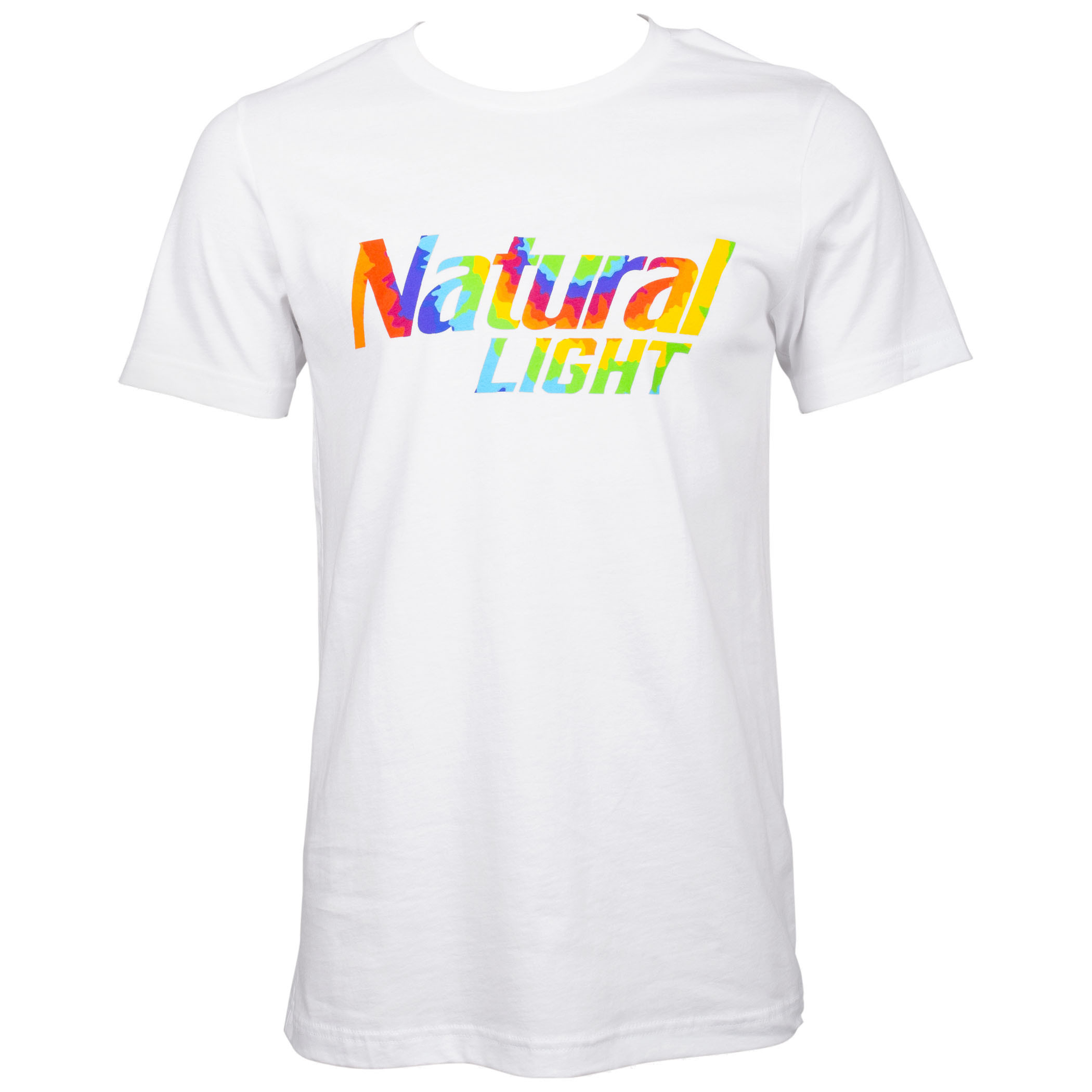Natural Light Beer Tie Dye Logo White T-Shirt