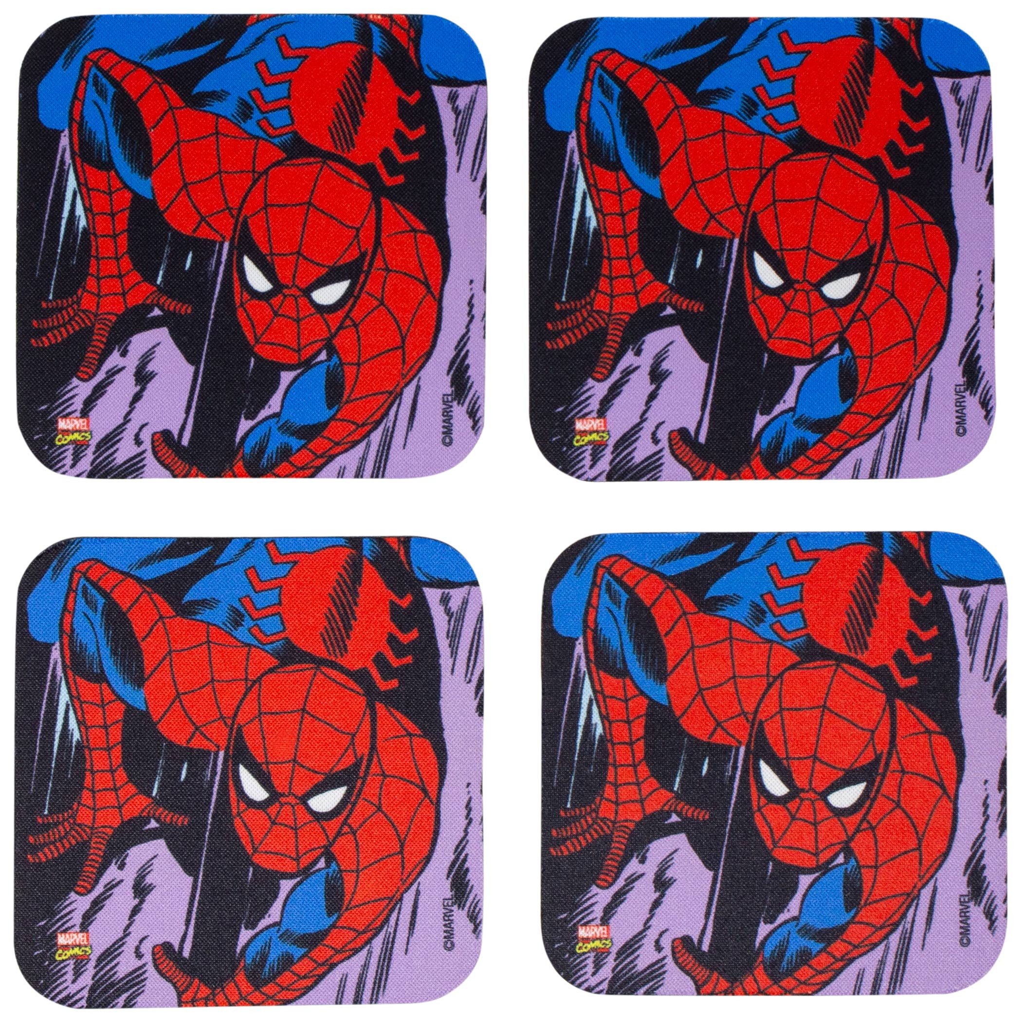 Marvel Spider-Man 4-Piece Neoprene Coaster Set