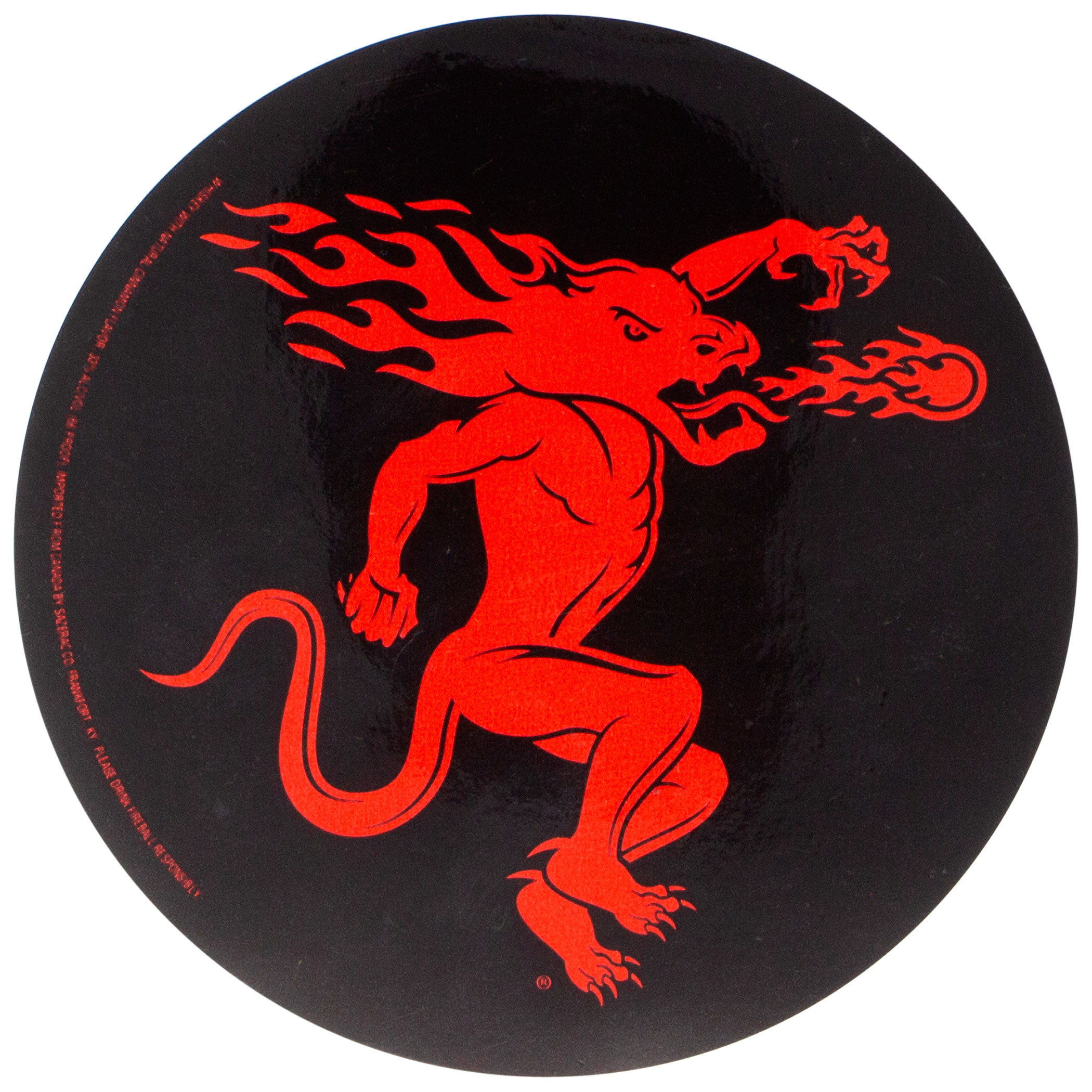 Fireball Whisky Dragon Logo Circle Bumper Sticker