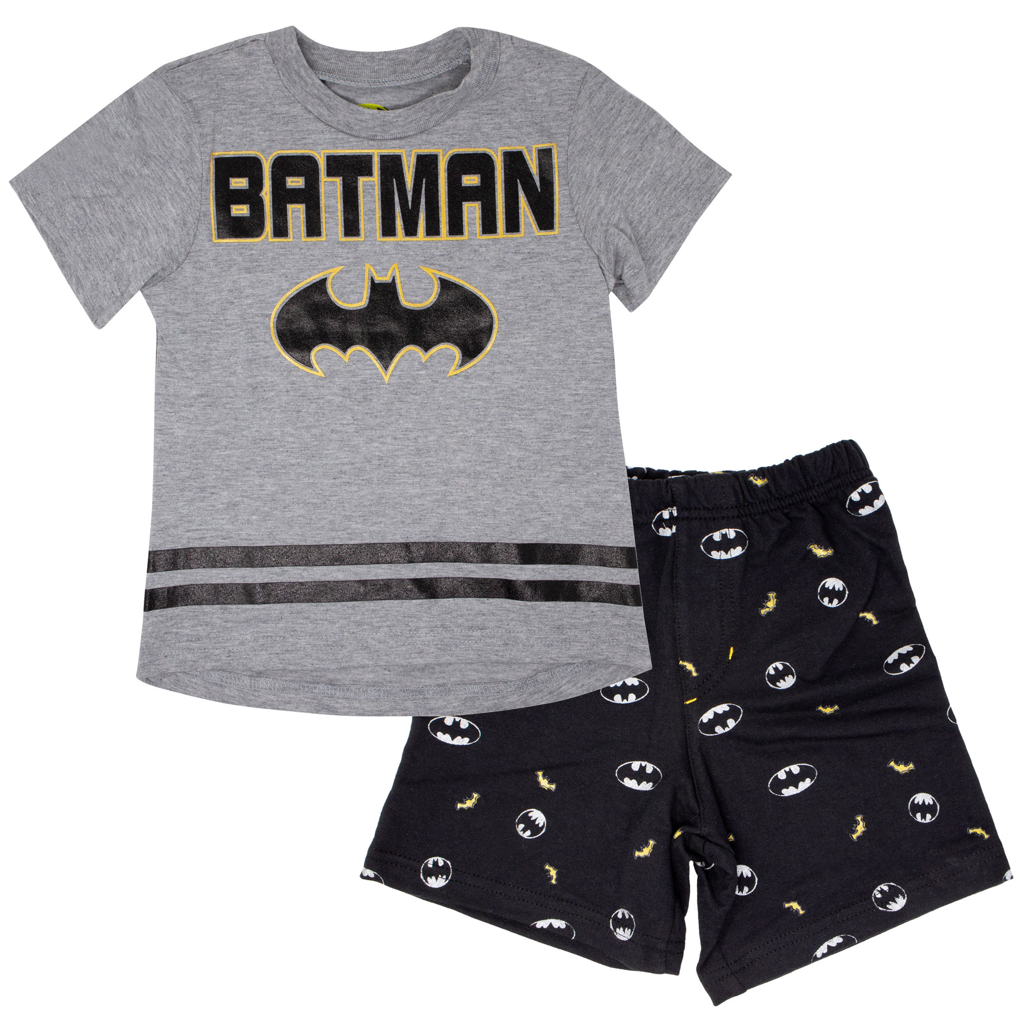 Batman Symbol Kids Shirt and All Over Print Shorts Boys Set