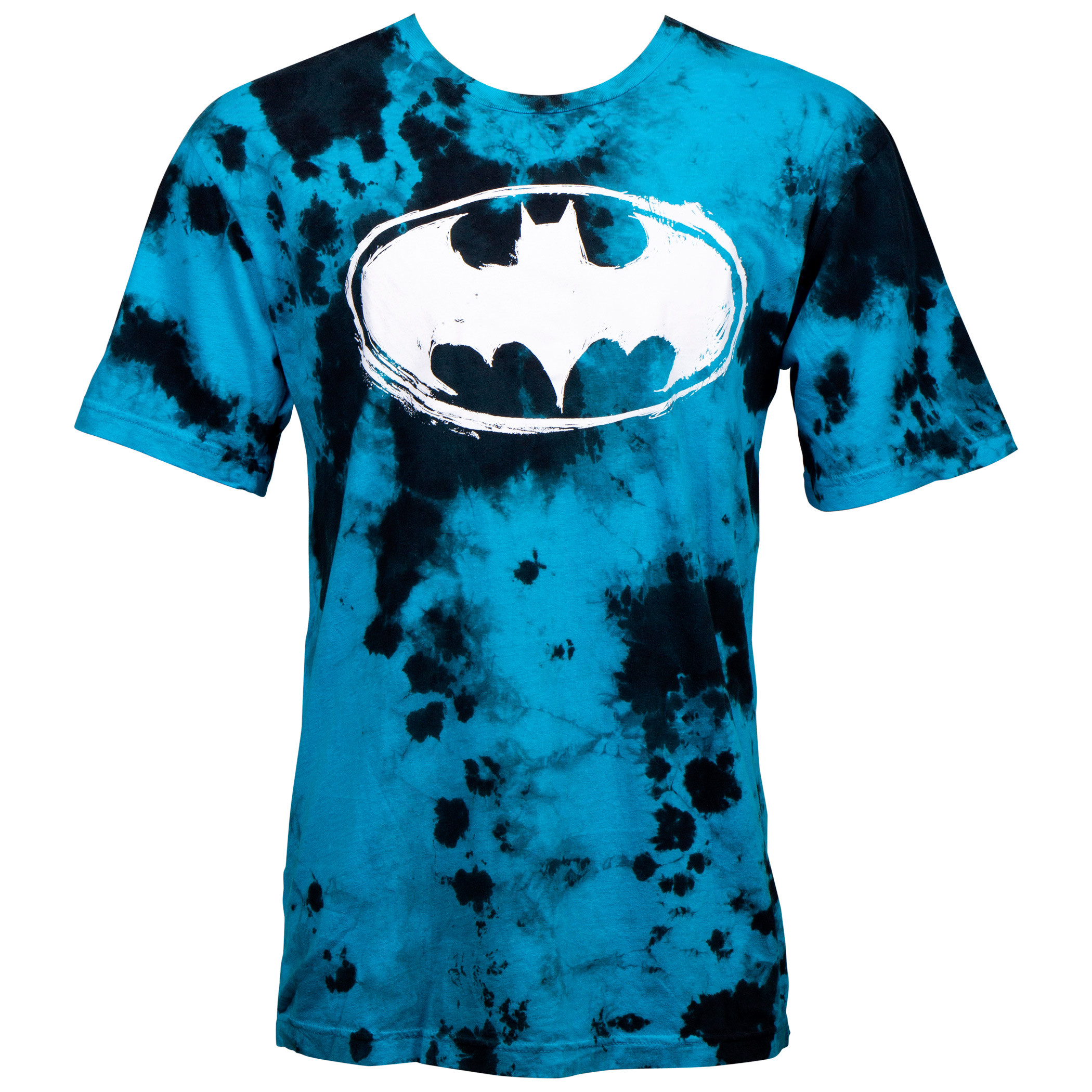 Batman Turquoise Cloud Blotch Dye T-Shirt