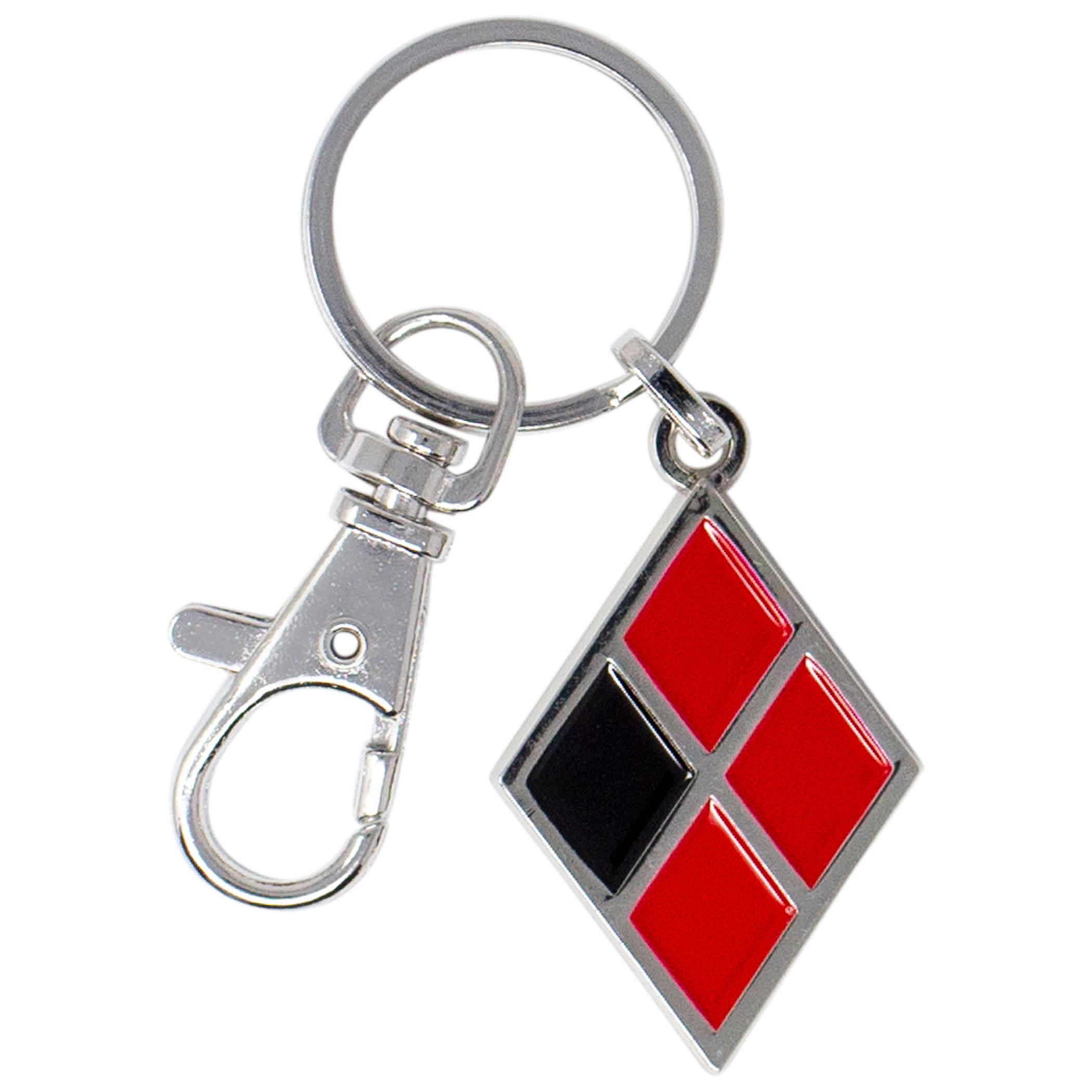 Harley Quinn Diamond Symbol Enamel Keychain