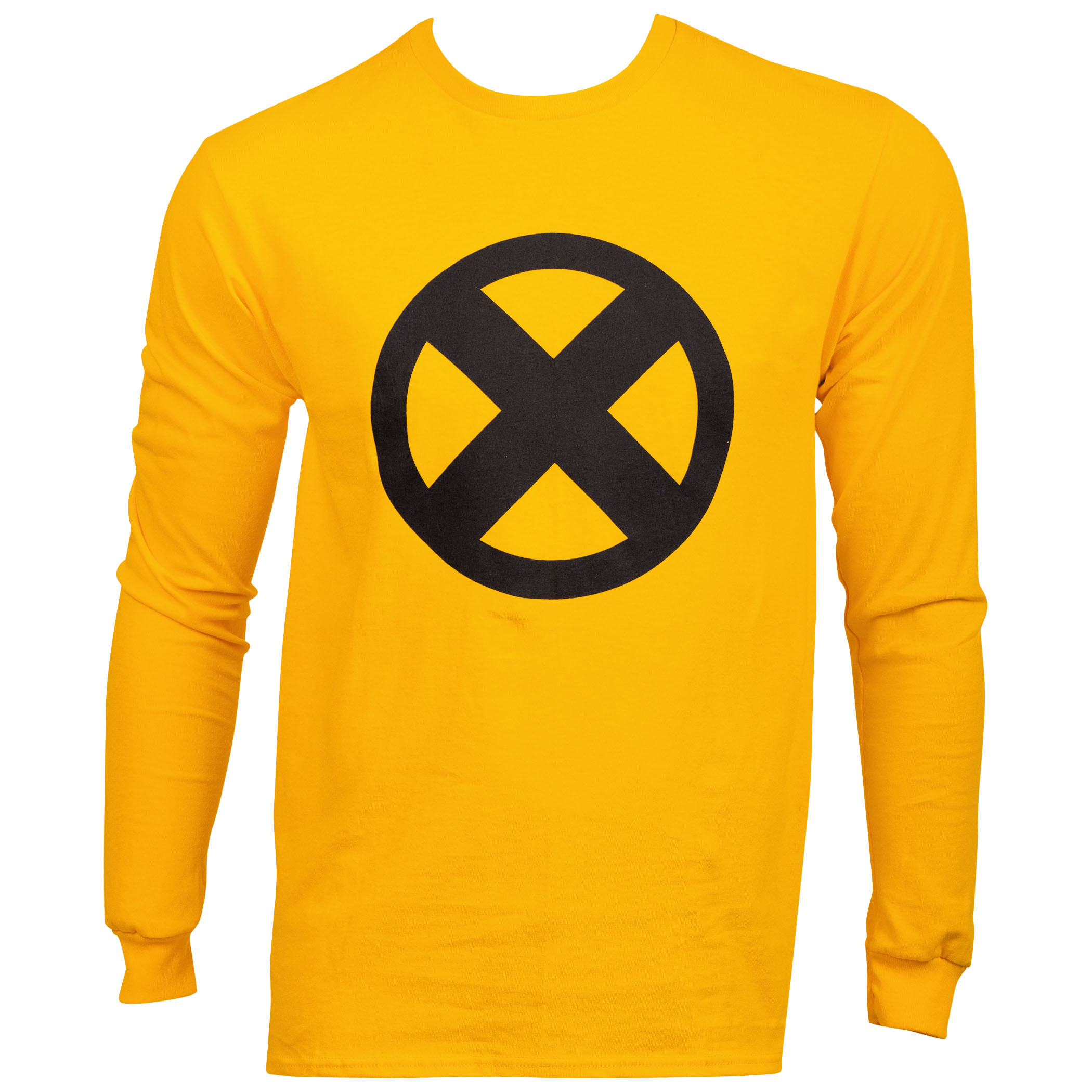 Marvel X-Men Symbol Logo Gold Long Sleeve Shirt