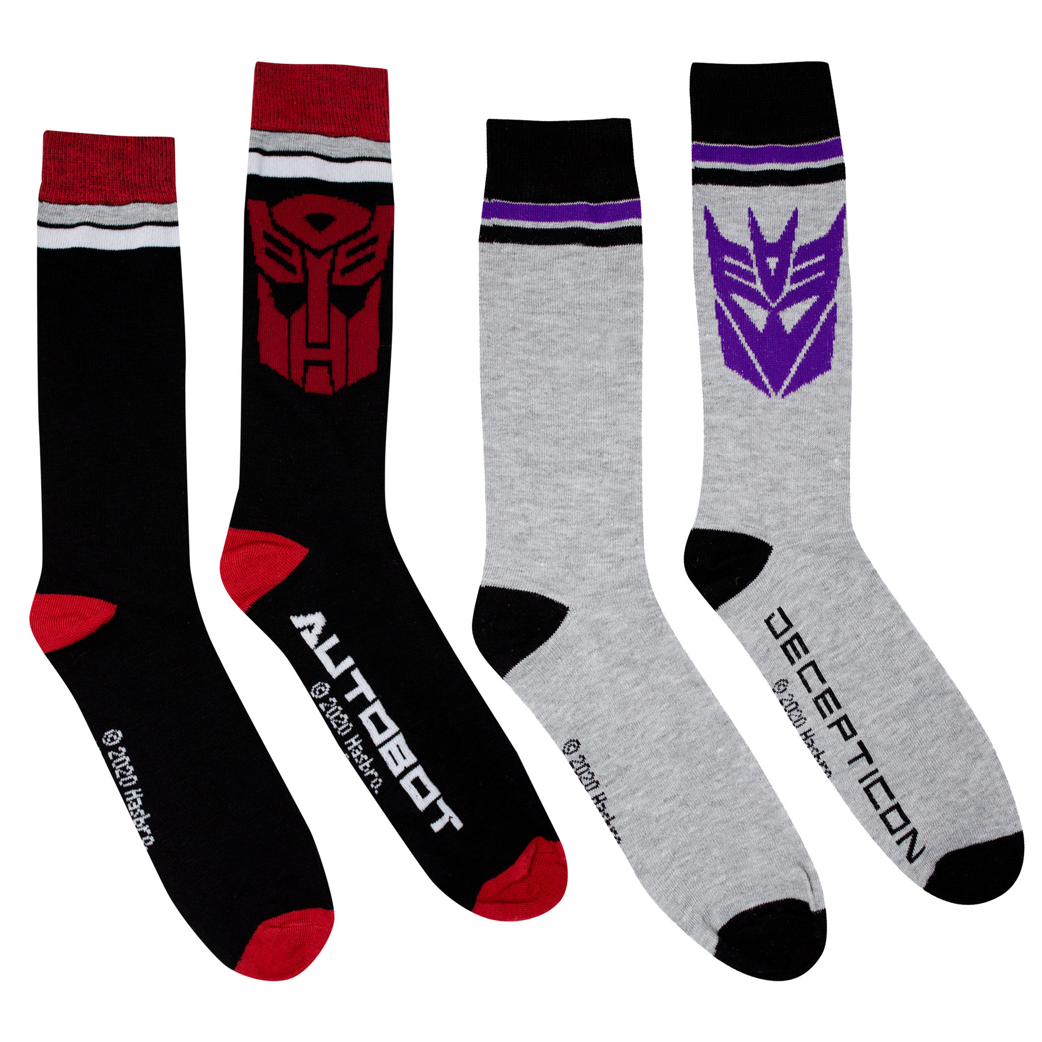 Transformers Decepticon and Autobot 2-Pack Socks