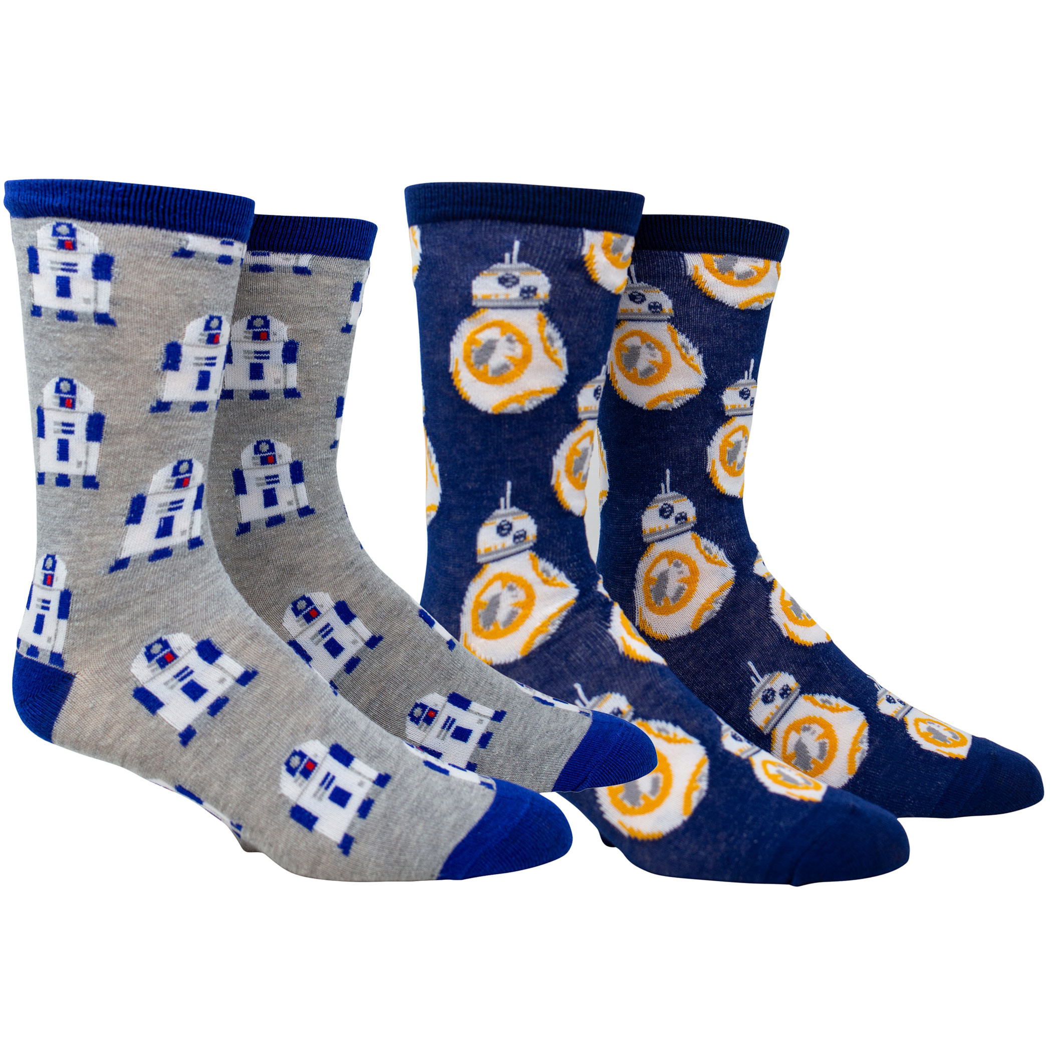 Star Wars R2-D2 and BB-8 All Over Print Crew Socks 2-Pack