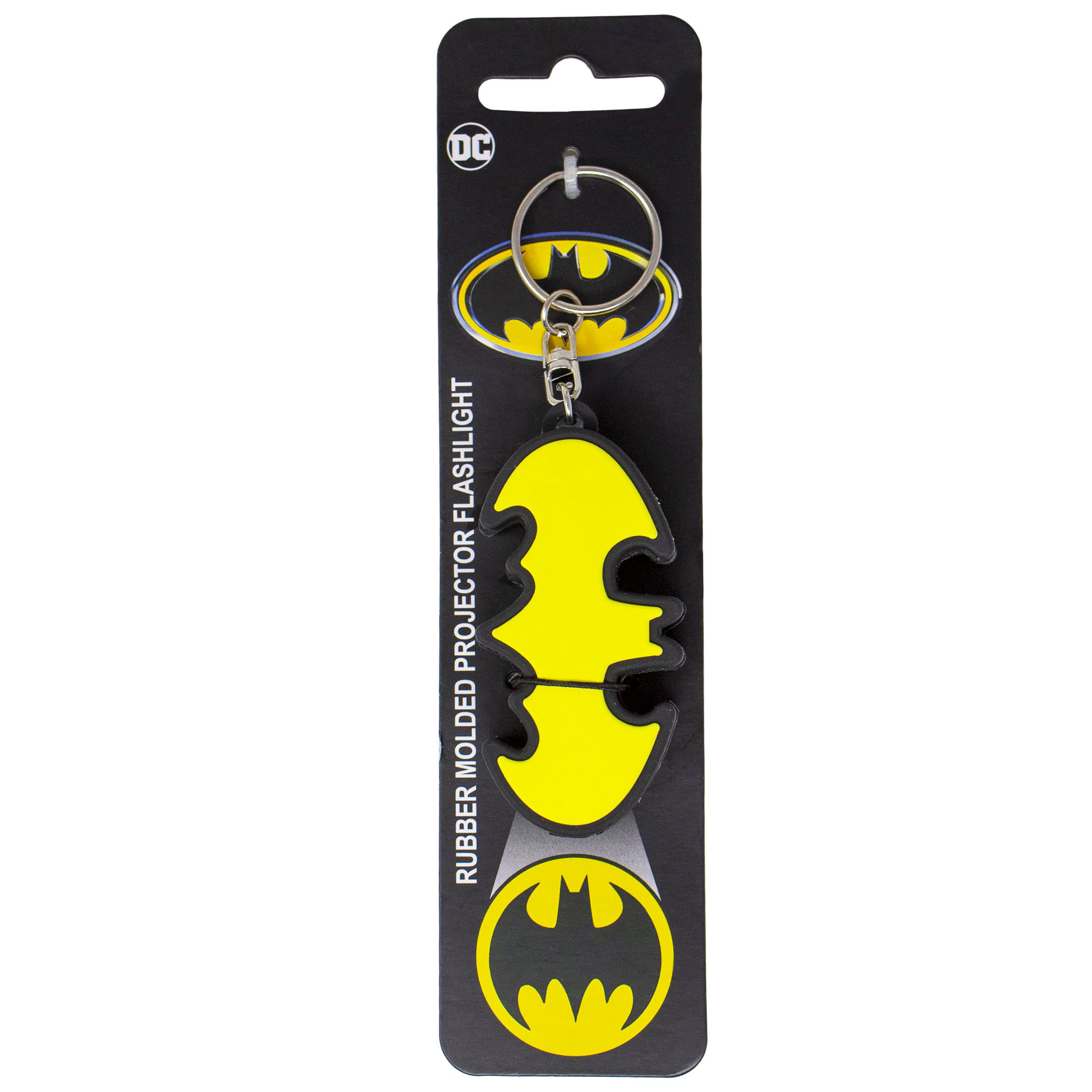 Batman Rubber Molded Projector Flashlight Keychain