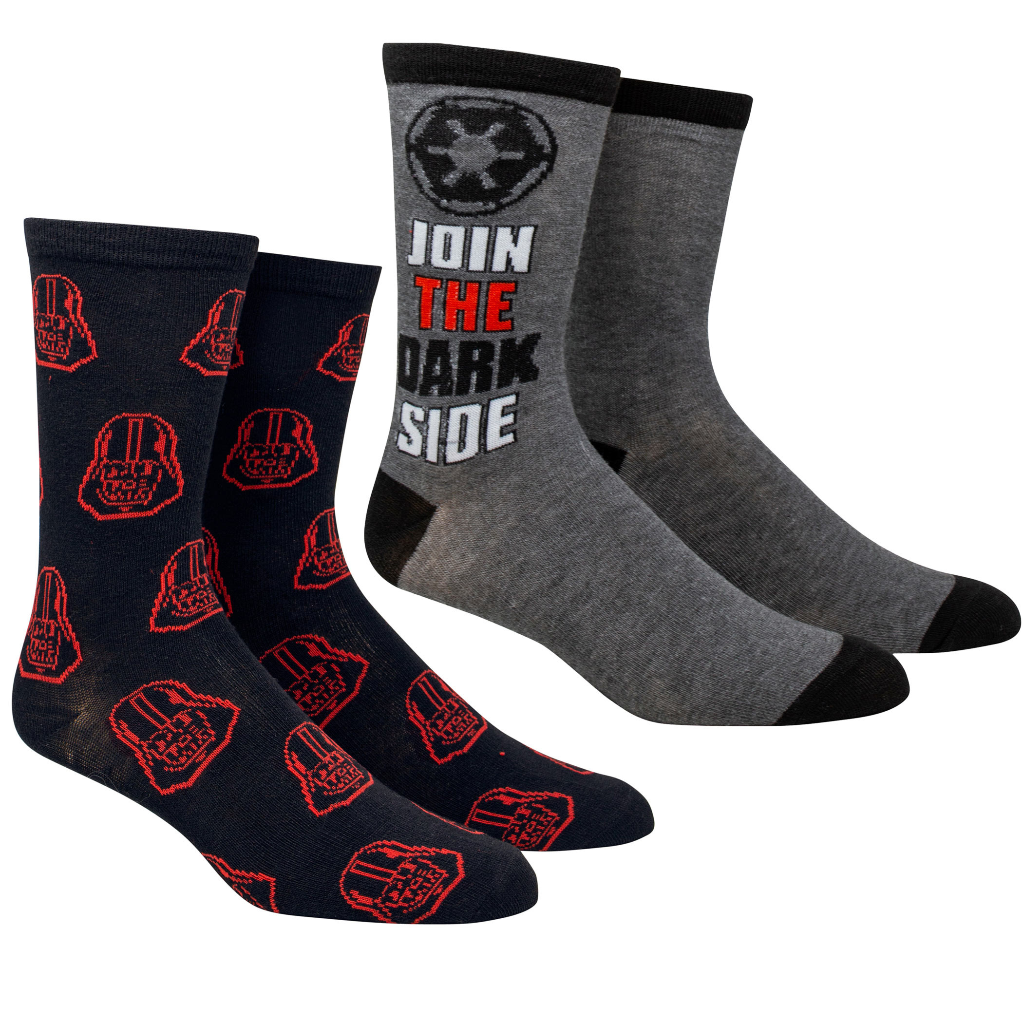 Star Wars Join the Dark Side and Darth Vader Icons 2-Pack Crew Socks