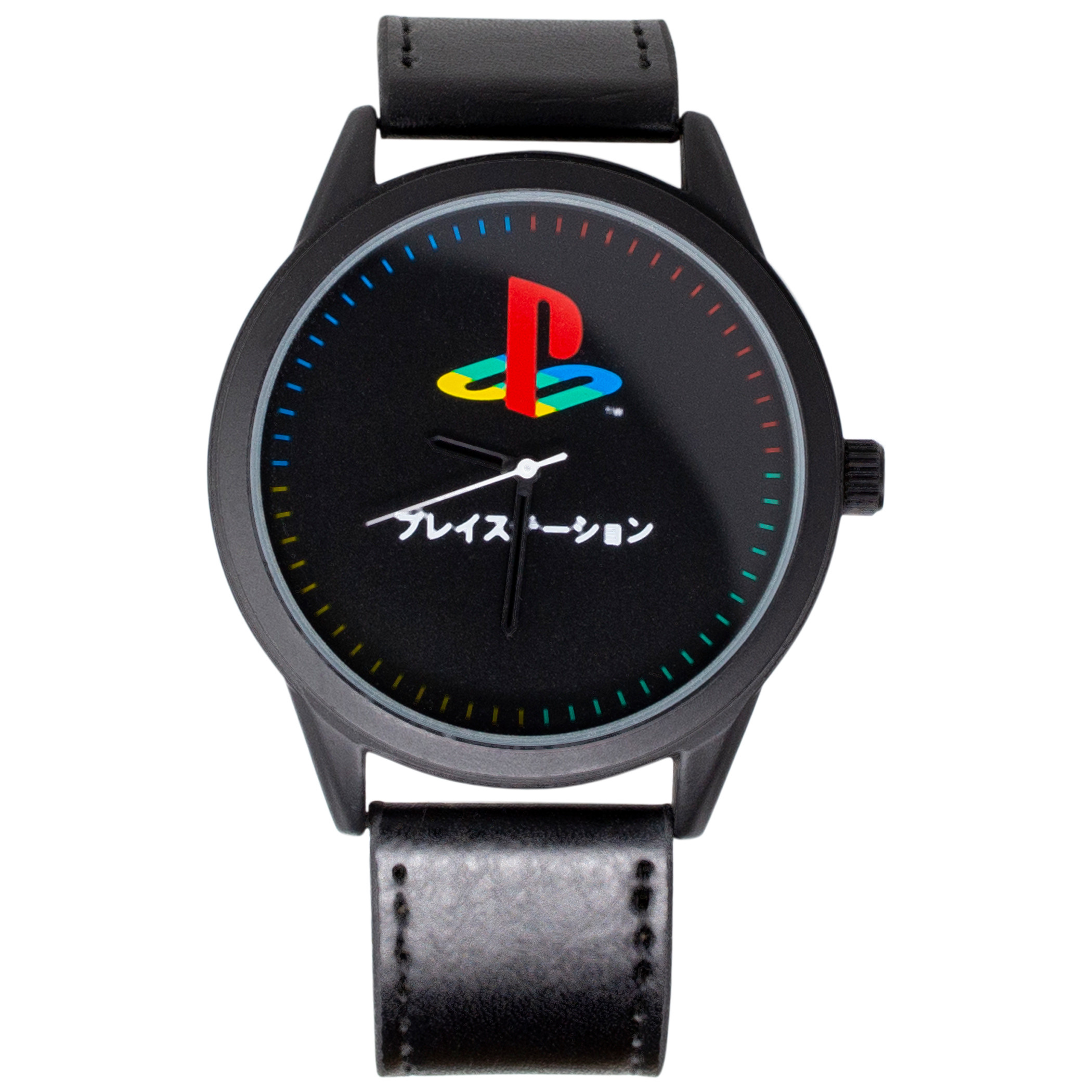 PlayStation Symbol Watch with Faux Leather Strap
