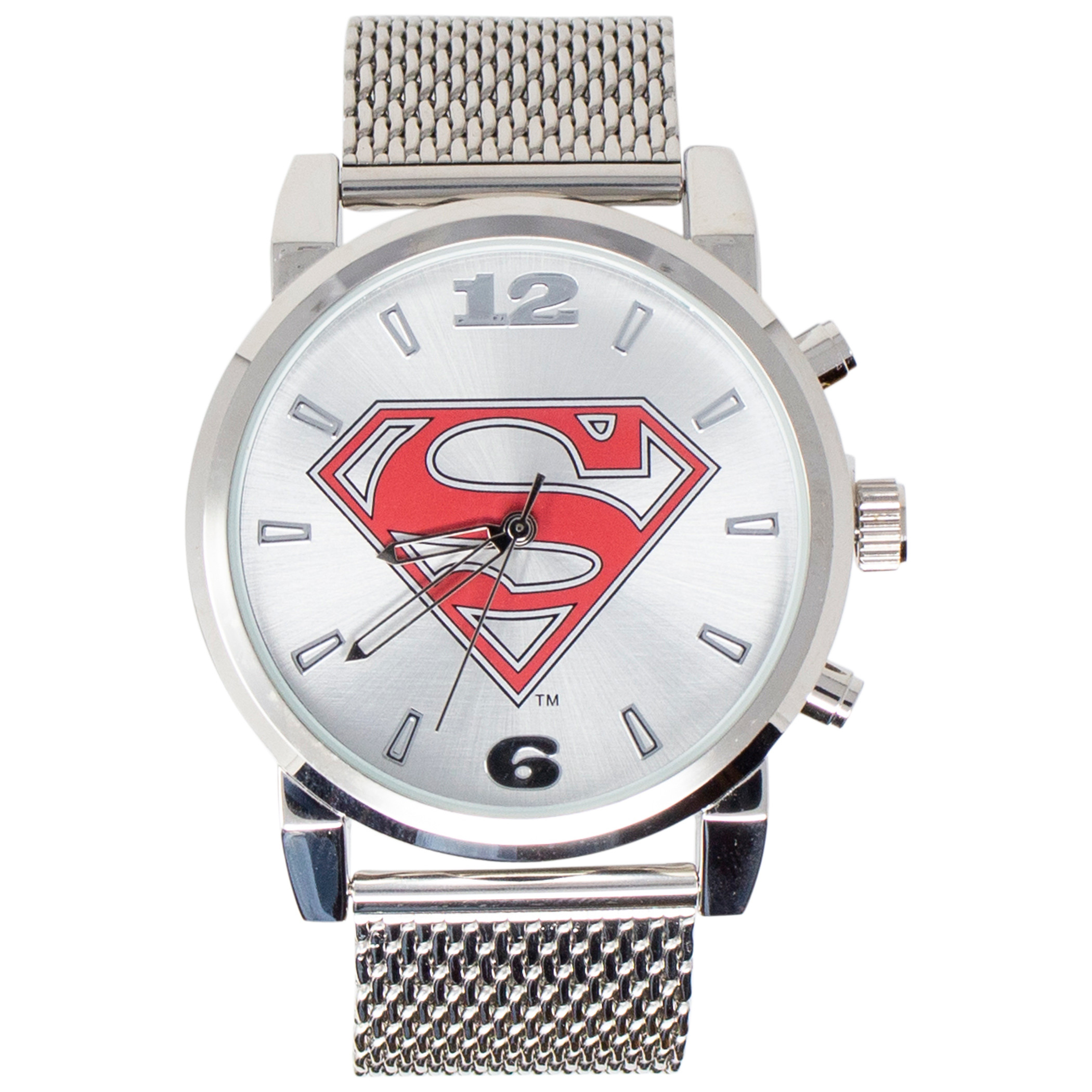 Superman Symbol Watch with Chain Metal Band