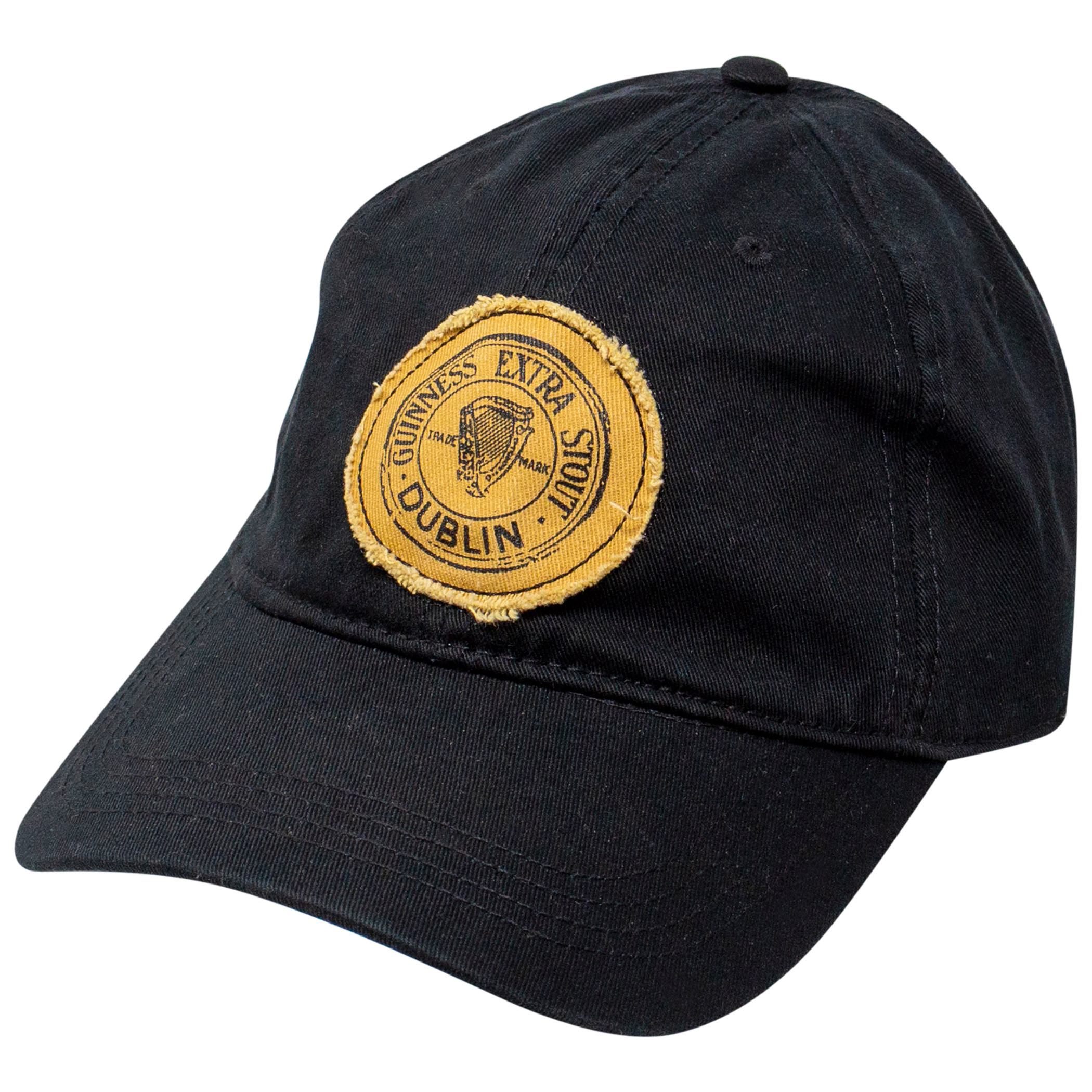 Guinness Black Extra Stout Distressed Patch Adjustable Hat