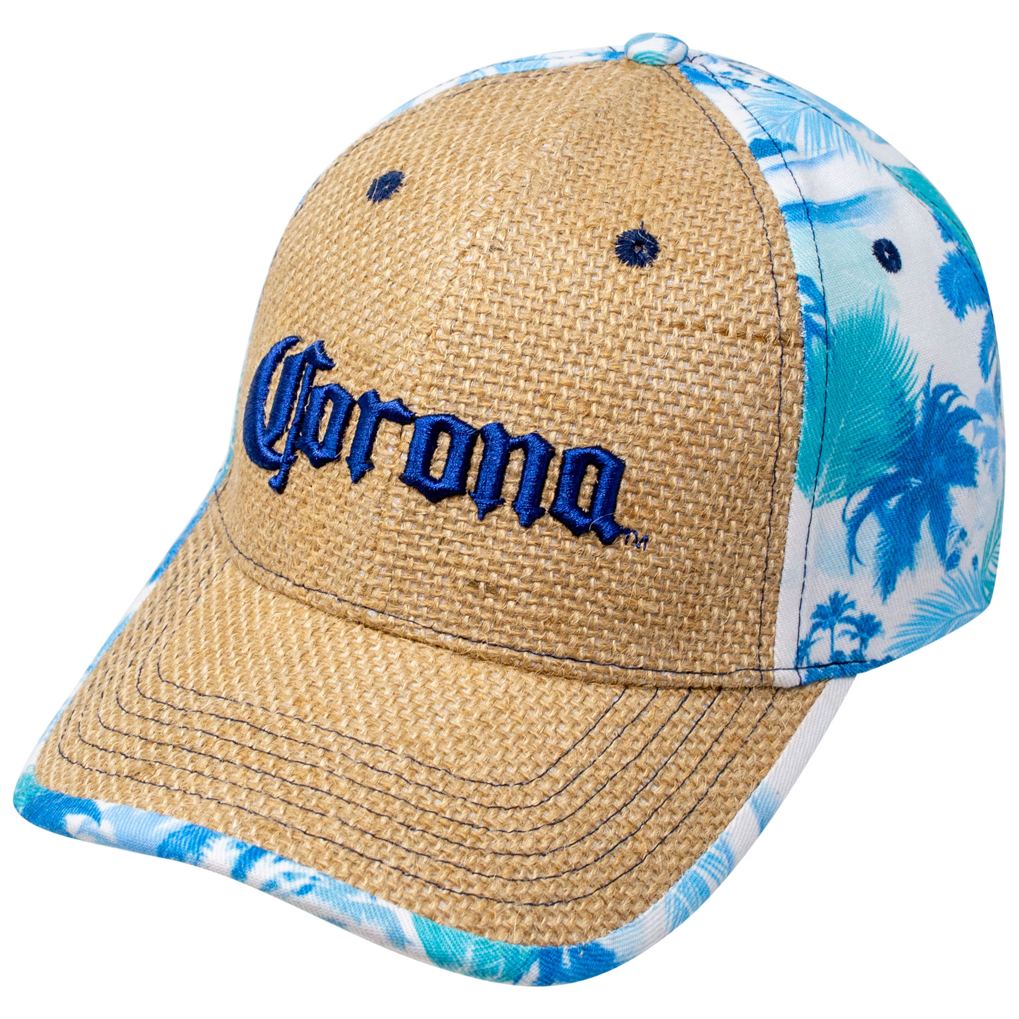 Corona Extra Logo Straw Stitched Adjustable Strapback Hat