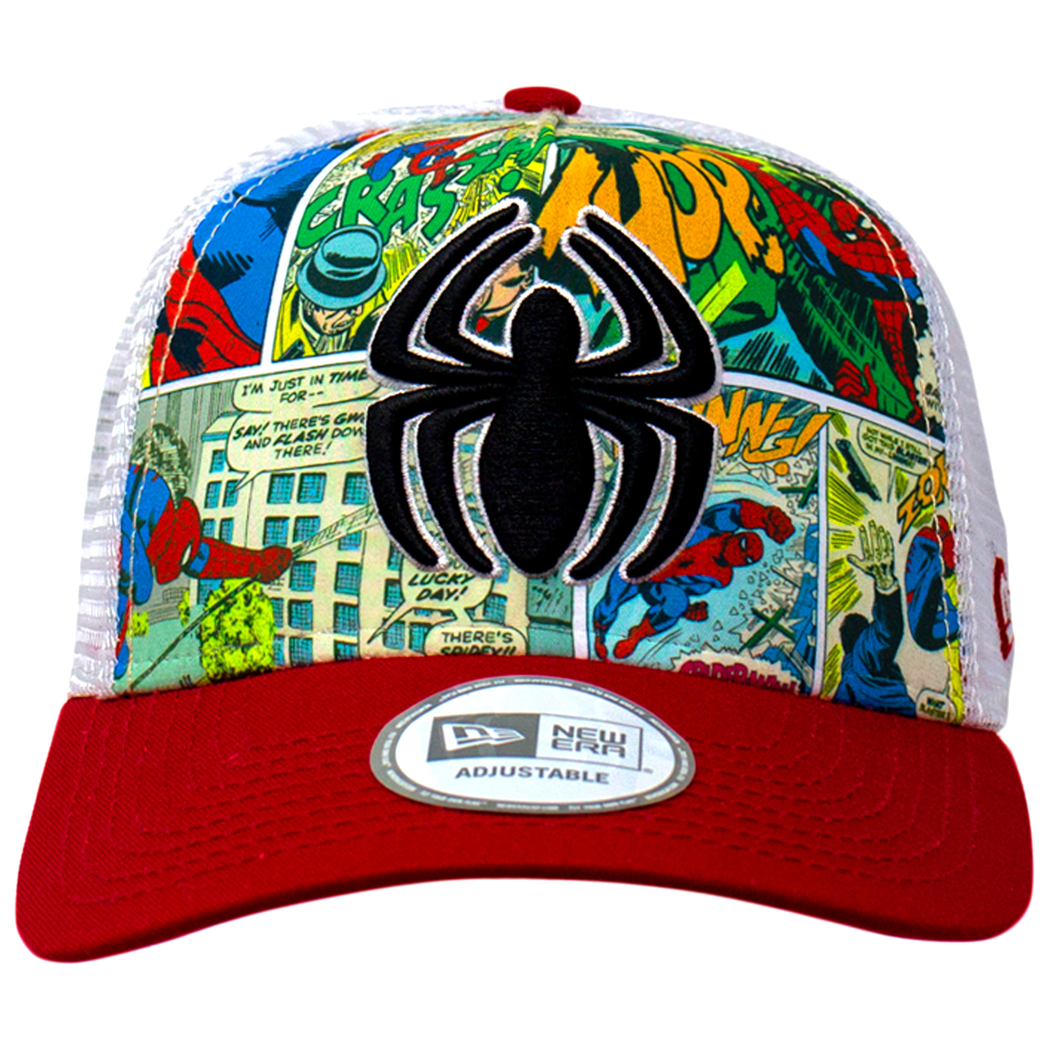 Spider-Man Comic Panel New Era Adjustable Trucker Hat