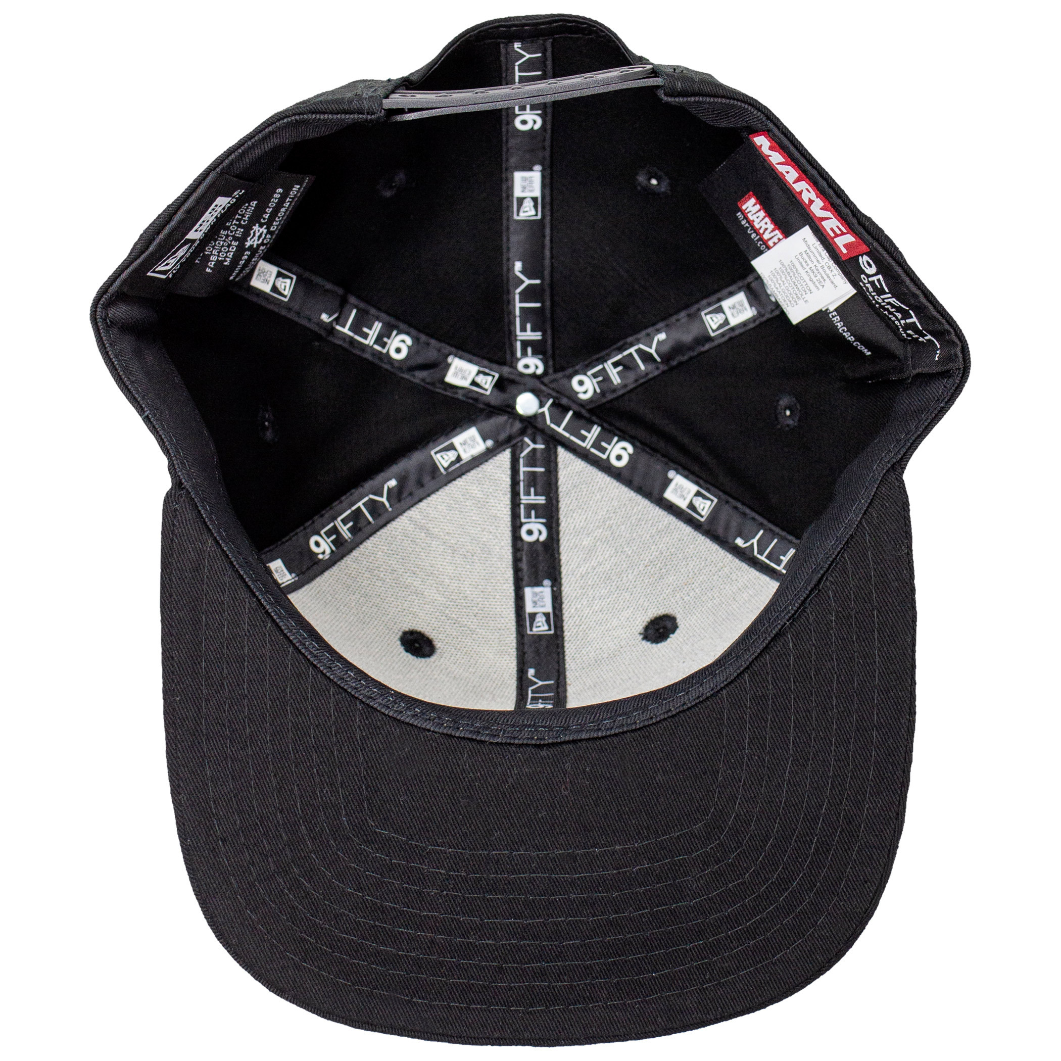 Punisher Symbol Black on Black New Era 9Fifty Adjustable Hat