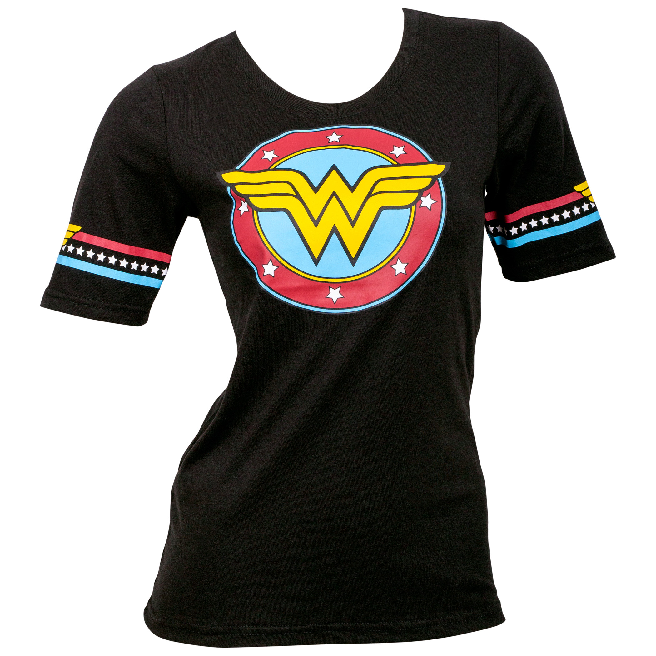 Wonder Woman Star Crest Front and Back Print Women's T-Shirt
