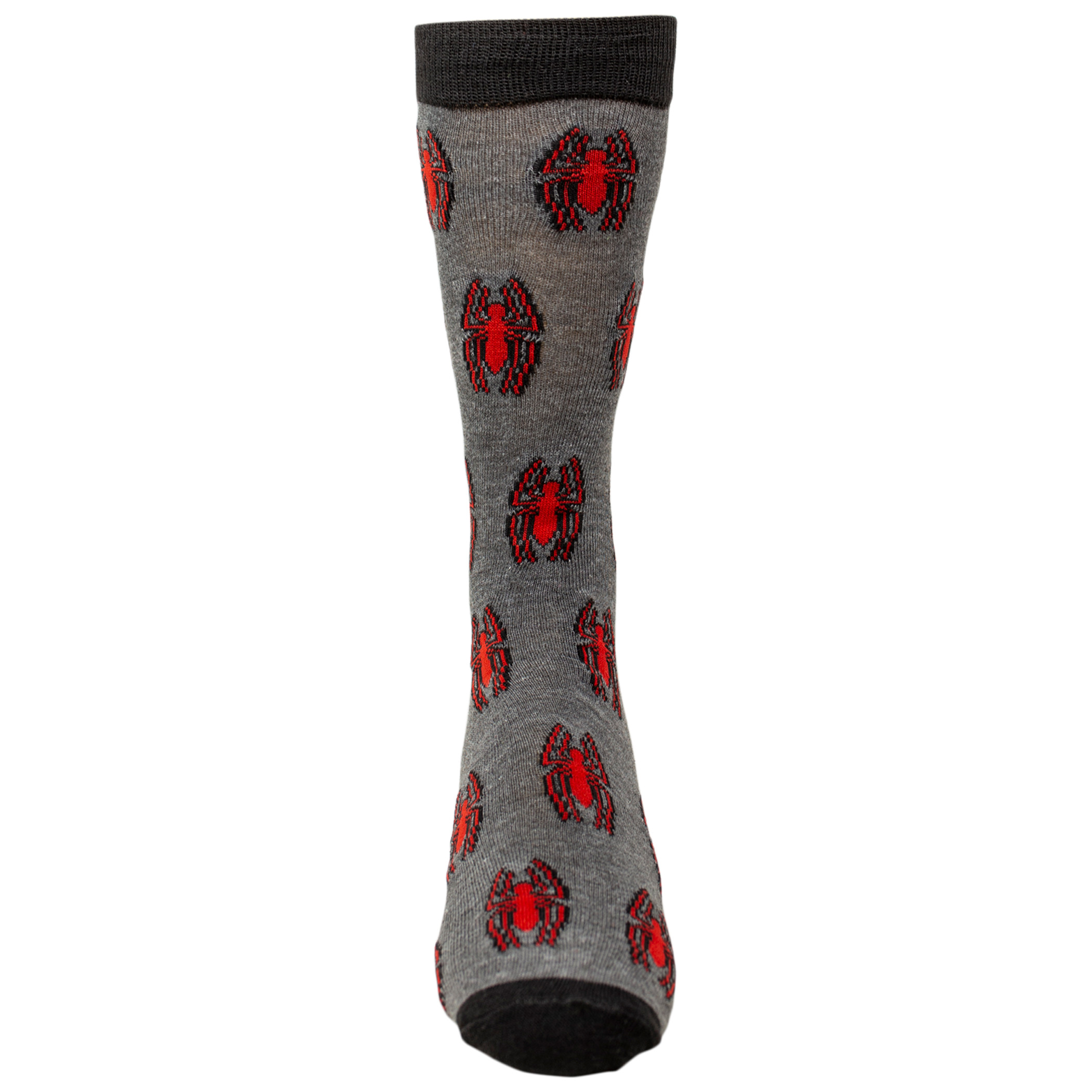 Spider-Man Face and Spider Symbol 2-Pair Pack of Casual Crew Socks