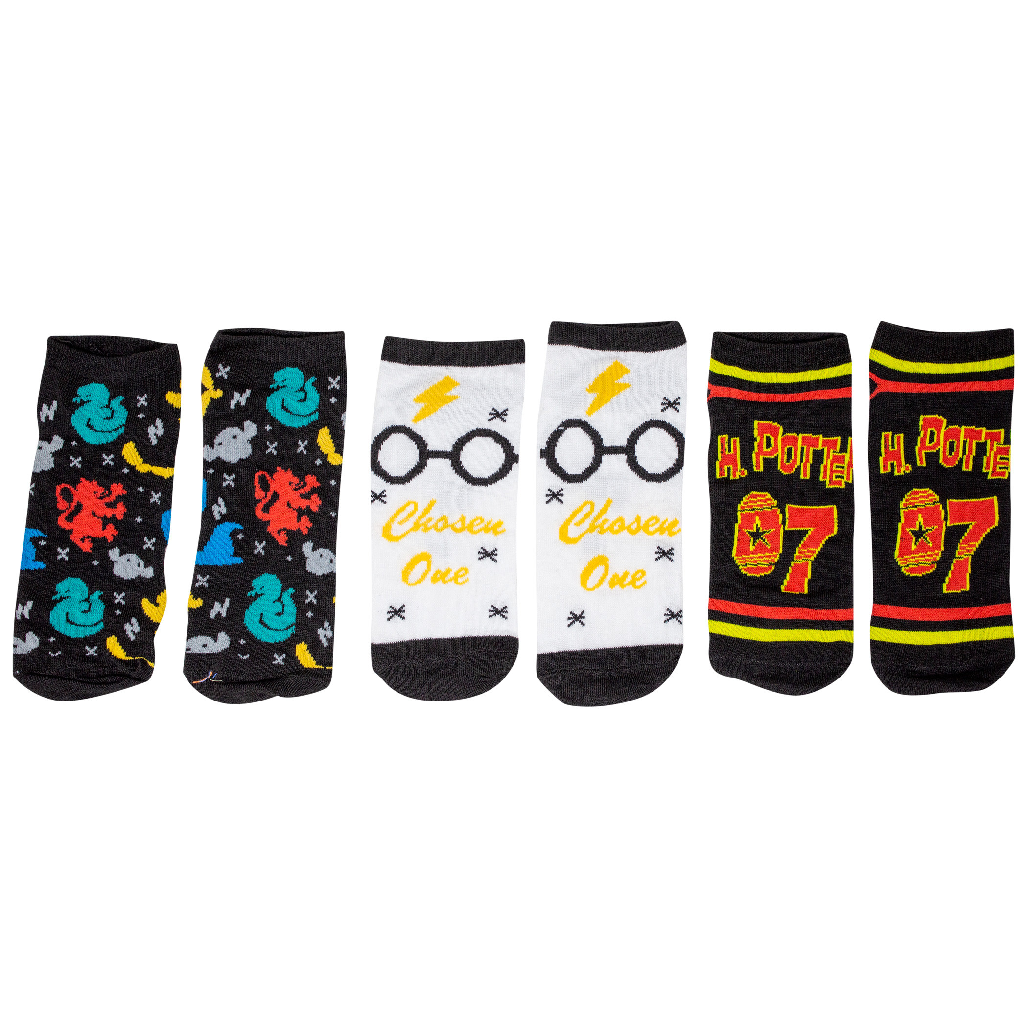 Harry Potter Chibi Sock of the Week Assorted Women's Shorties Socks 7-Pair Box Set