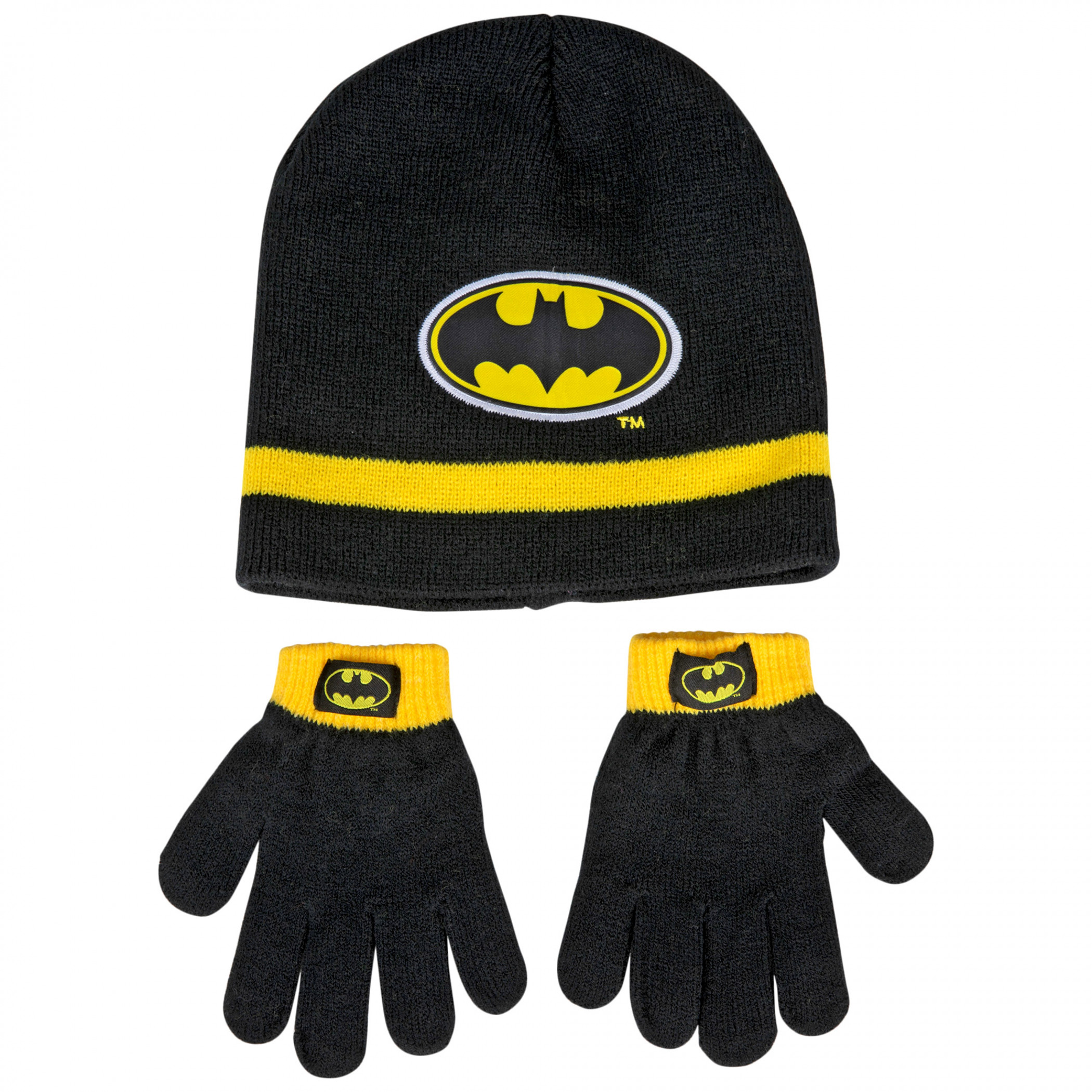 DC Comics Batman Bat Symbol Hat & Mitten Set