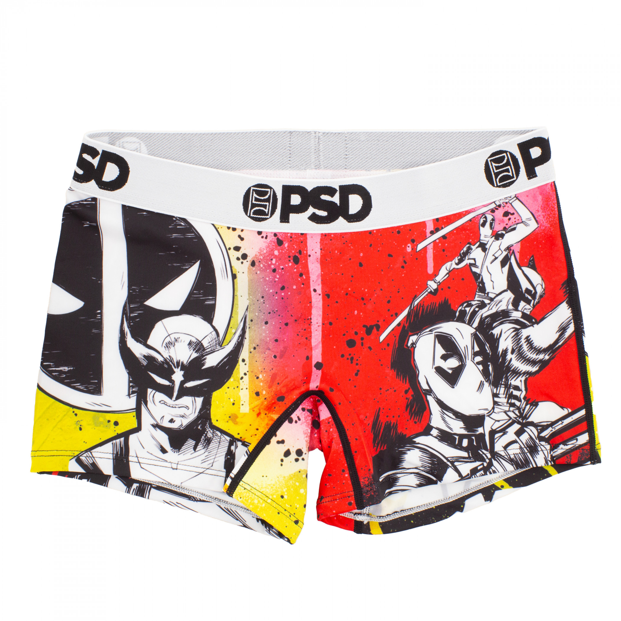 Deadpool and Wolverine Color Splash PSD Boy Shorts Underwear