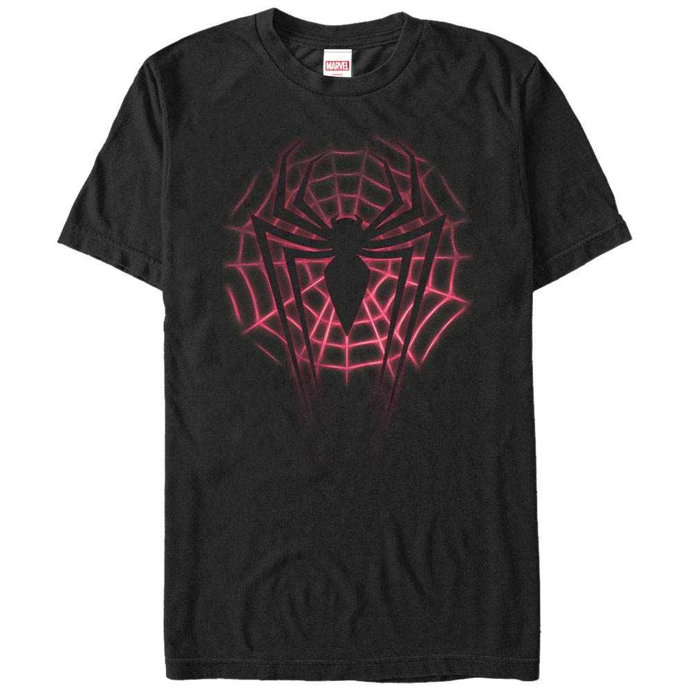 Spider-Man Web Logo Black Mens T-Shirt