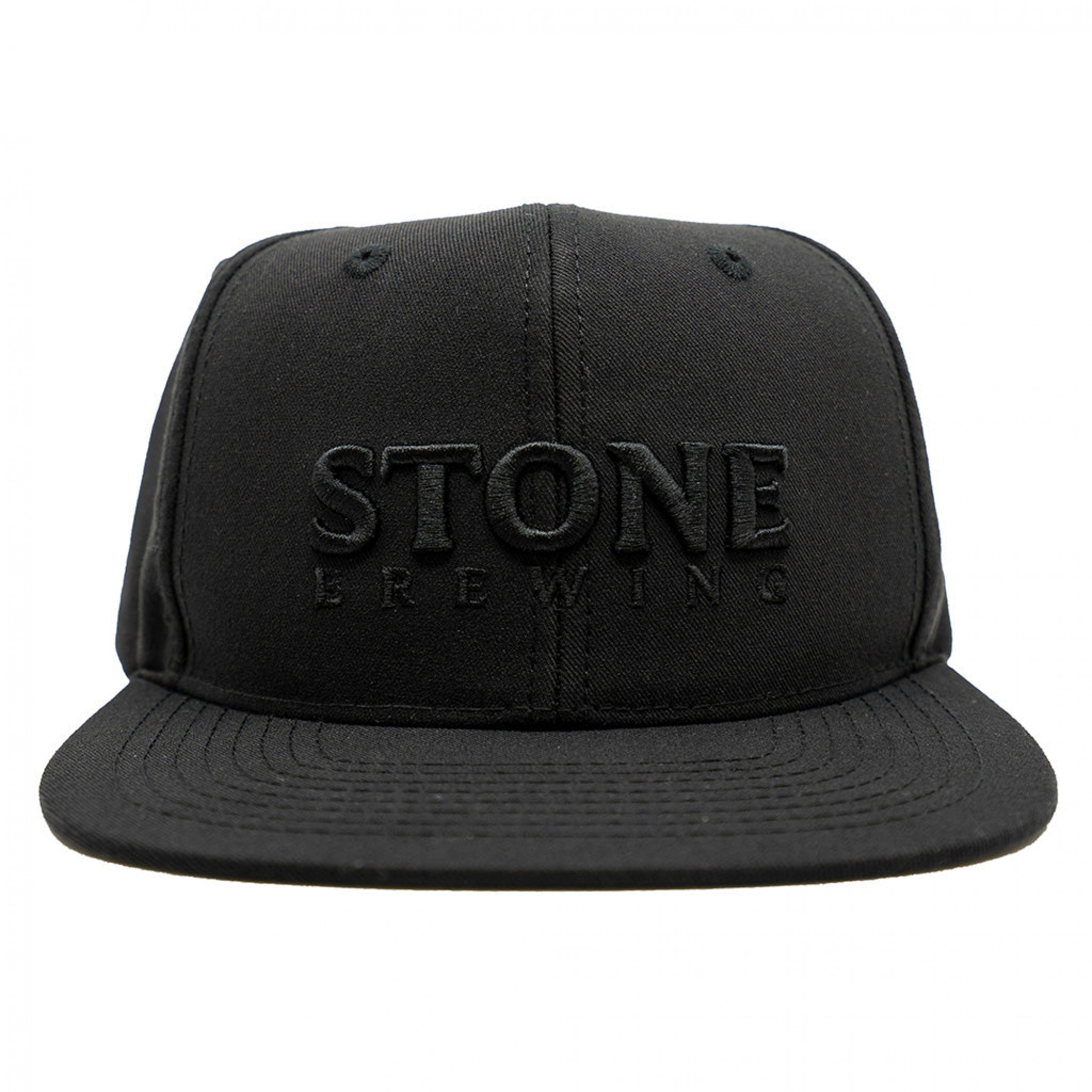 Stone Brewing Black on Black Flatbill Snapback Hat