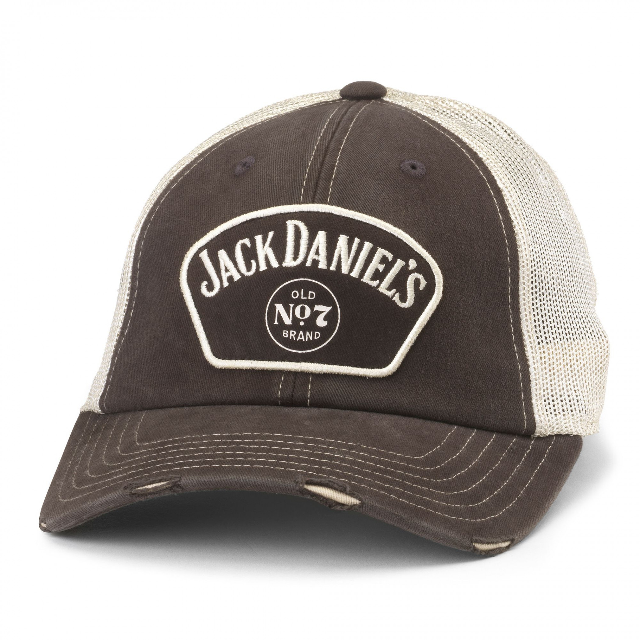 Jack Daniel's Old No. 7 Patch Distressed Trucker Hat