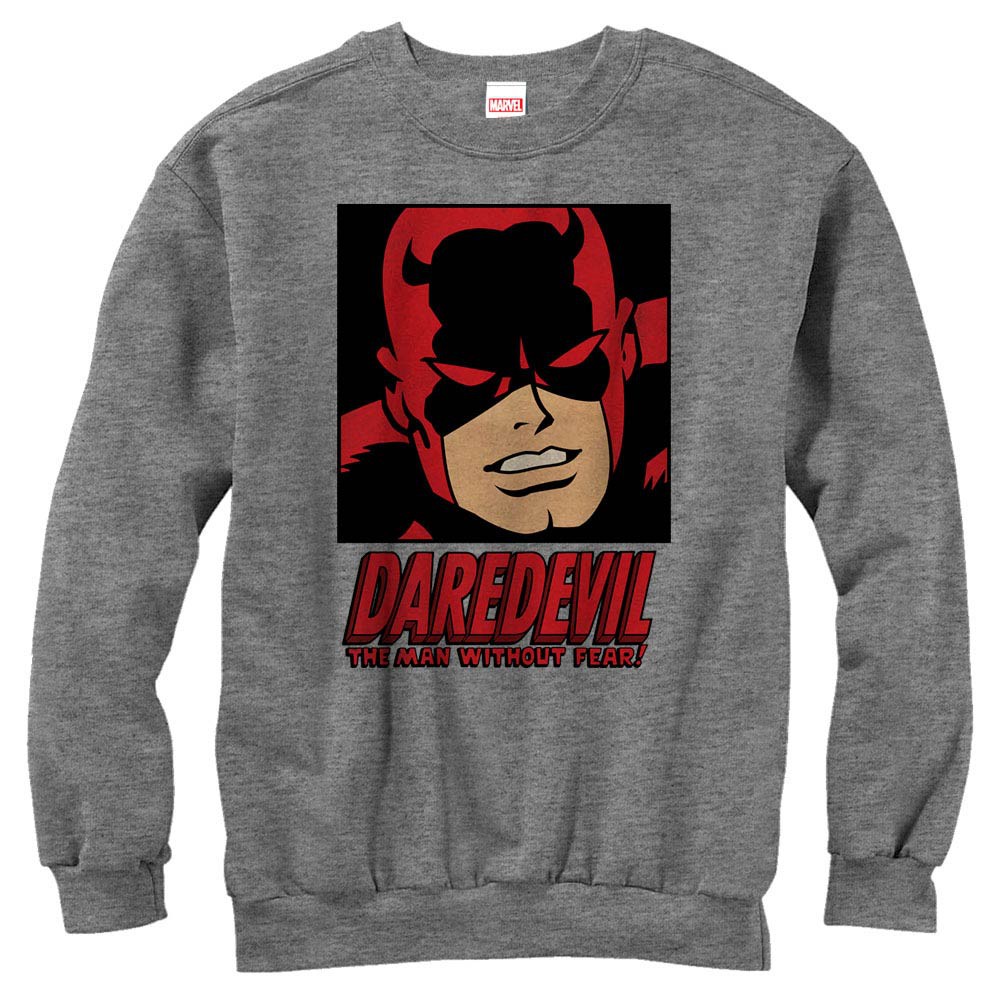 Daredevil Man Without Fear Gray Mens Long Sleeve T-Shirt