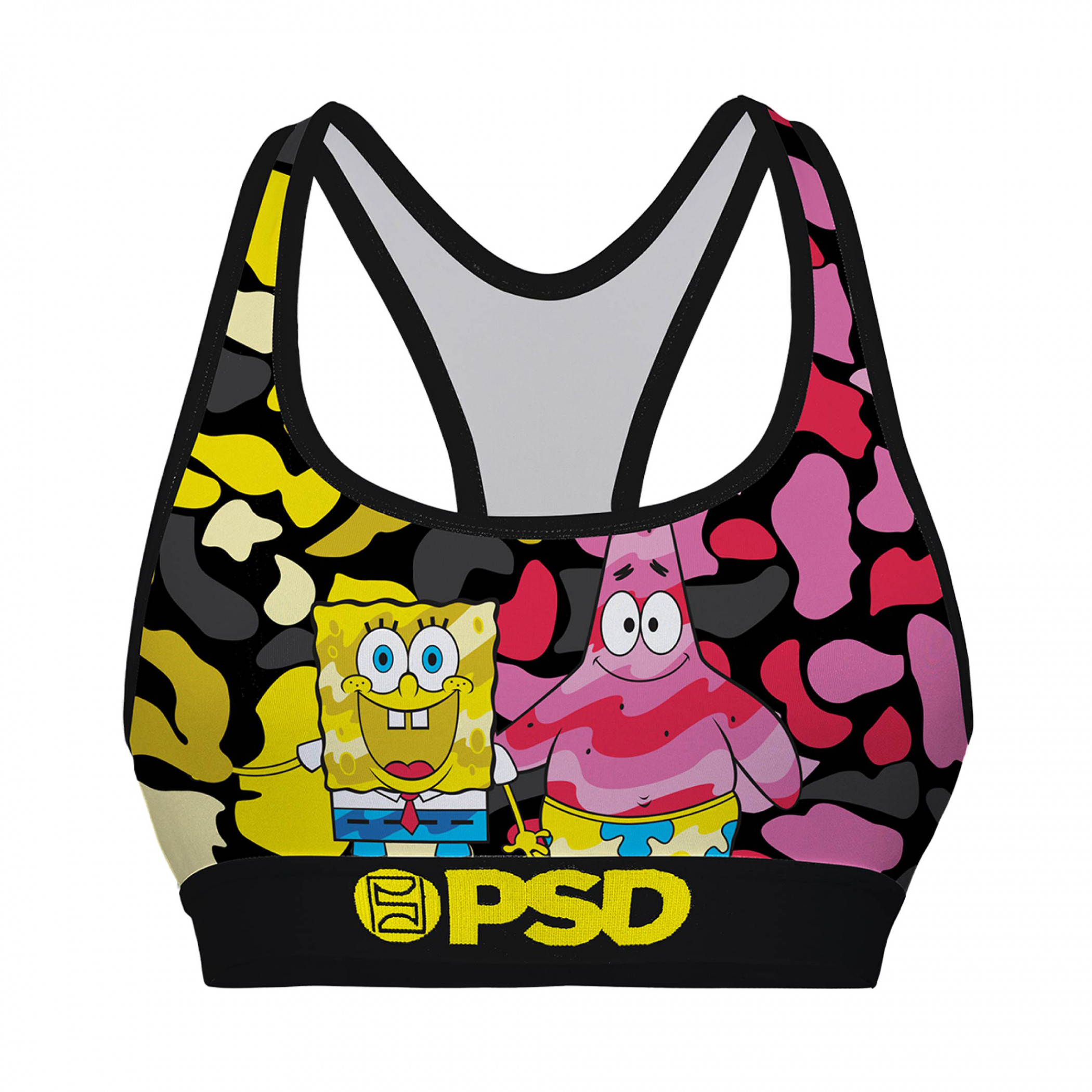 Buy SpongeBob SquarePants with Patrick Camo Print PSD Sports Bra