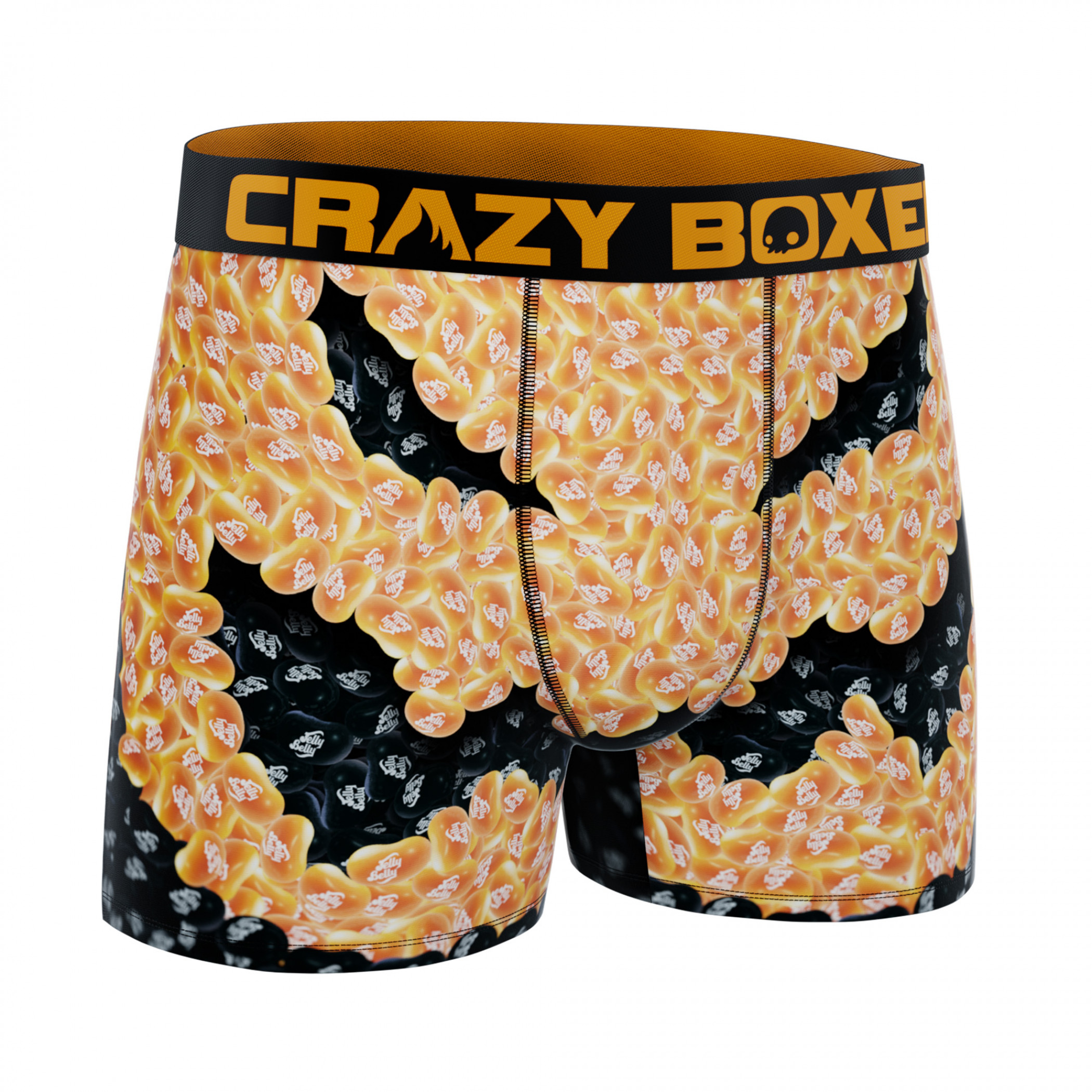 Crazy Boxers Jelly Belly Jack-O-Lantern Face Men's Boxer Briefs